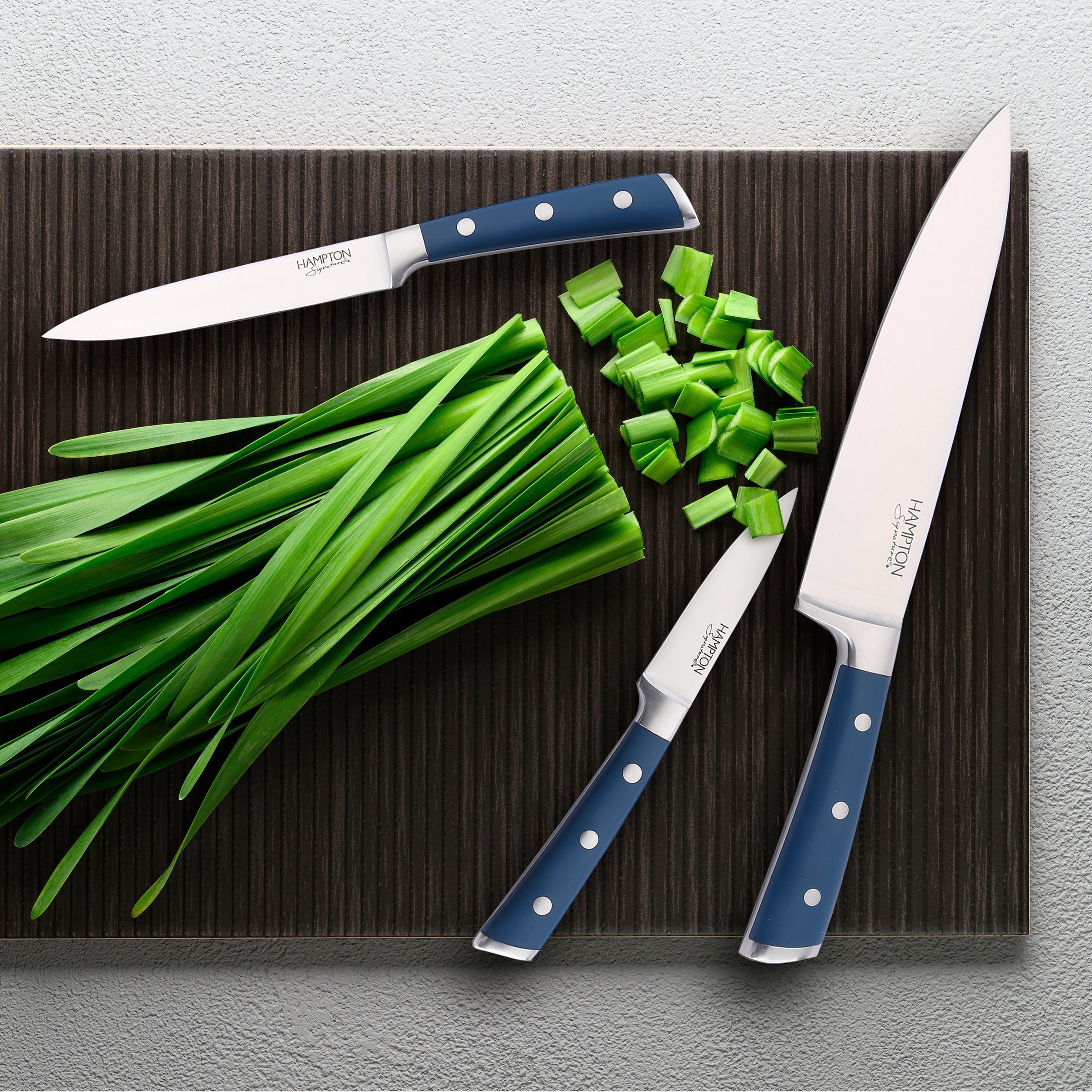 Hampton Signature 14-Piece Knife Block Set with Wood Stand