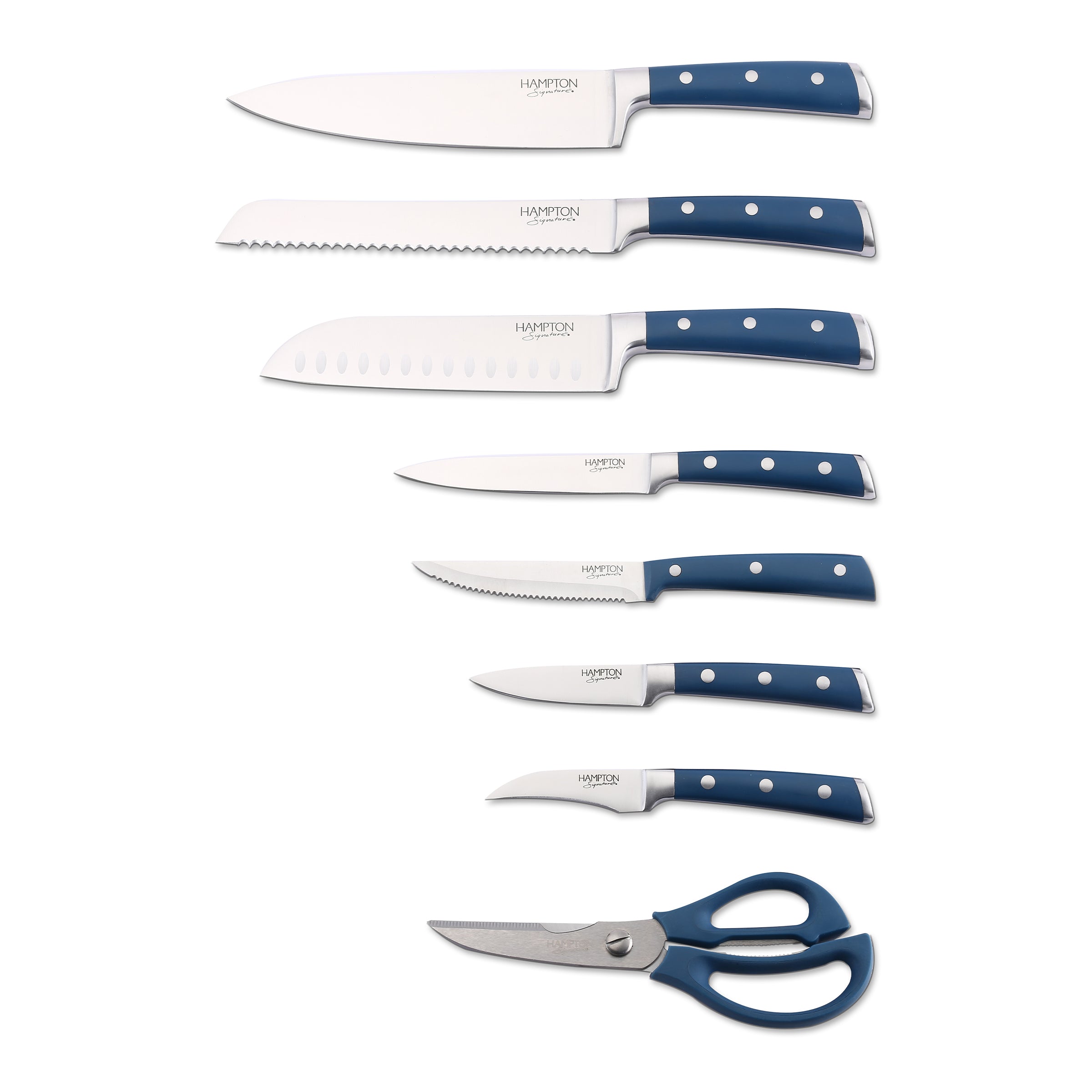 Hampton Signature 14-Piece Knife Block Set with Wood Stand