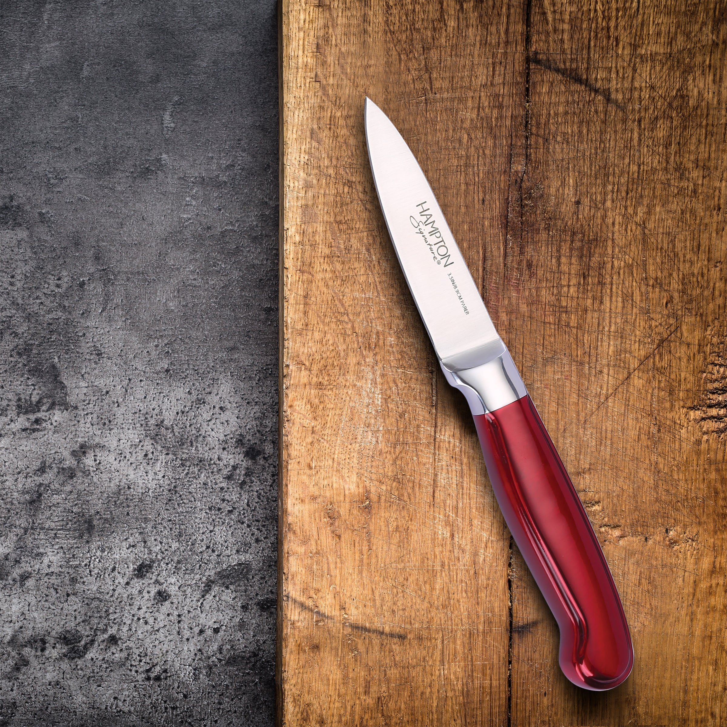 Hampton Signature Rorik Red Paring Knife with Blade Guard