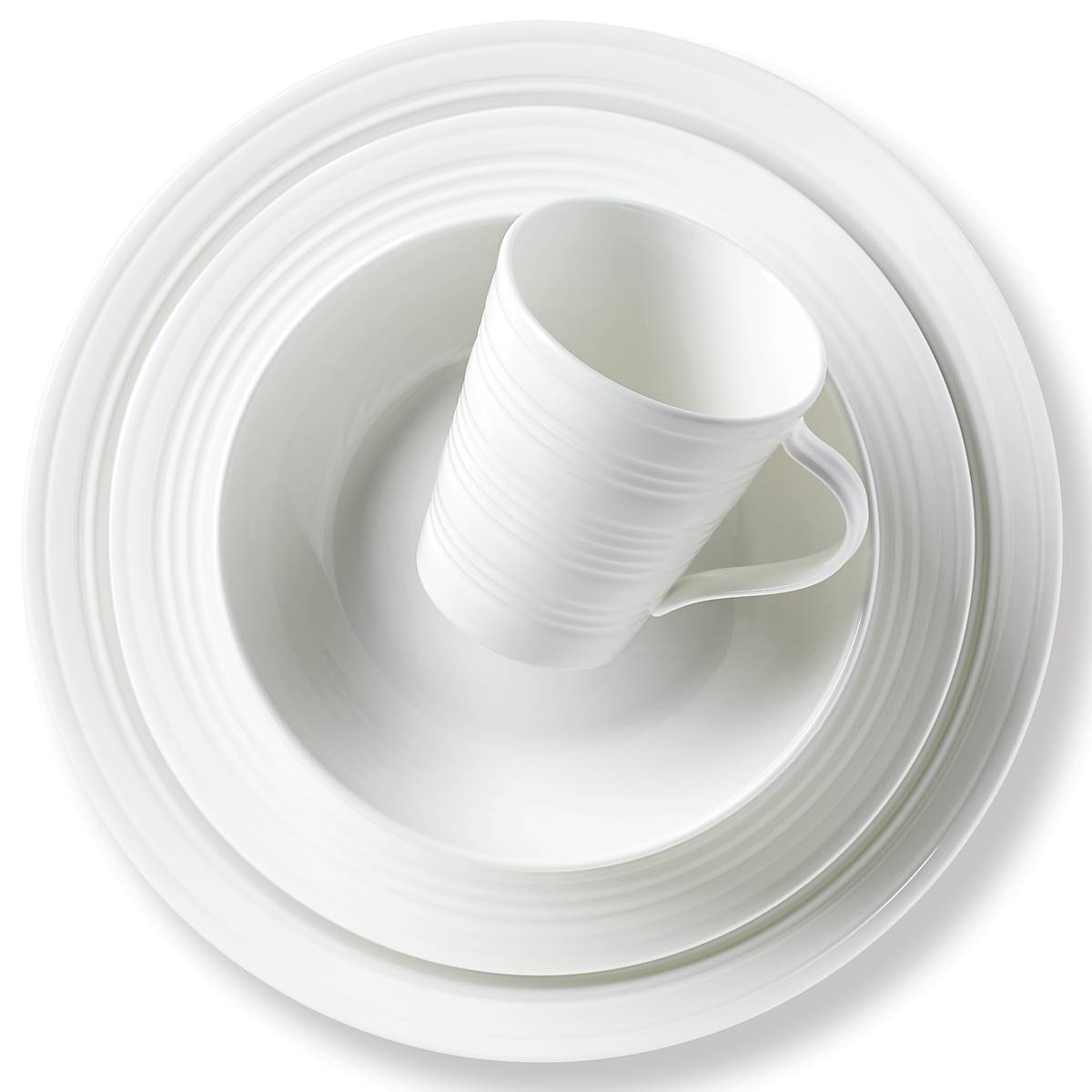 Tin Can Alley 4-Piece Dinnerware Set - Microwave & Dishwasher Safe