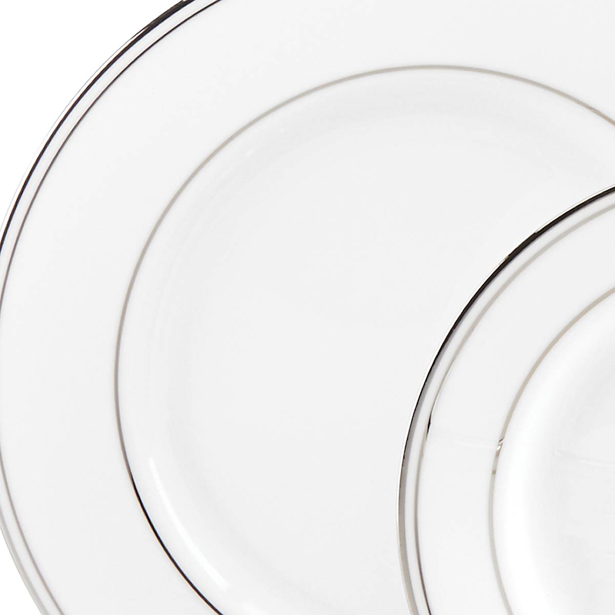 Federal Platinum Porcelain 5-Piece Place Setting with Dishwasher-Safe Design