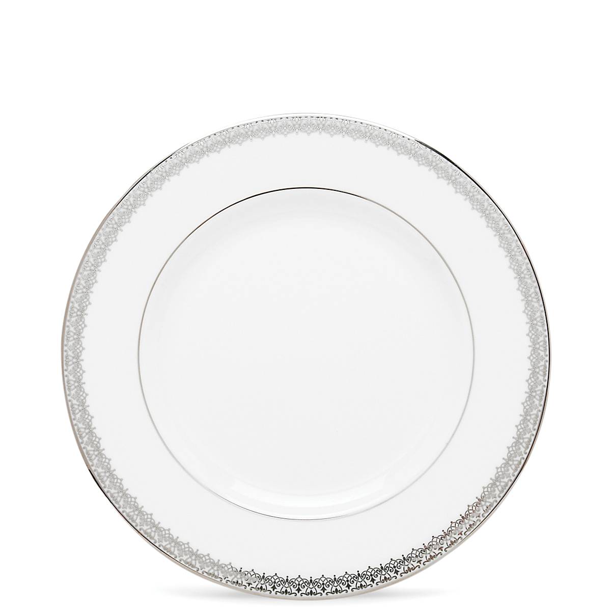 Lace Couture Bone China Salad Plate with Platinum Accent