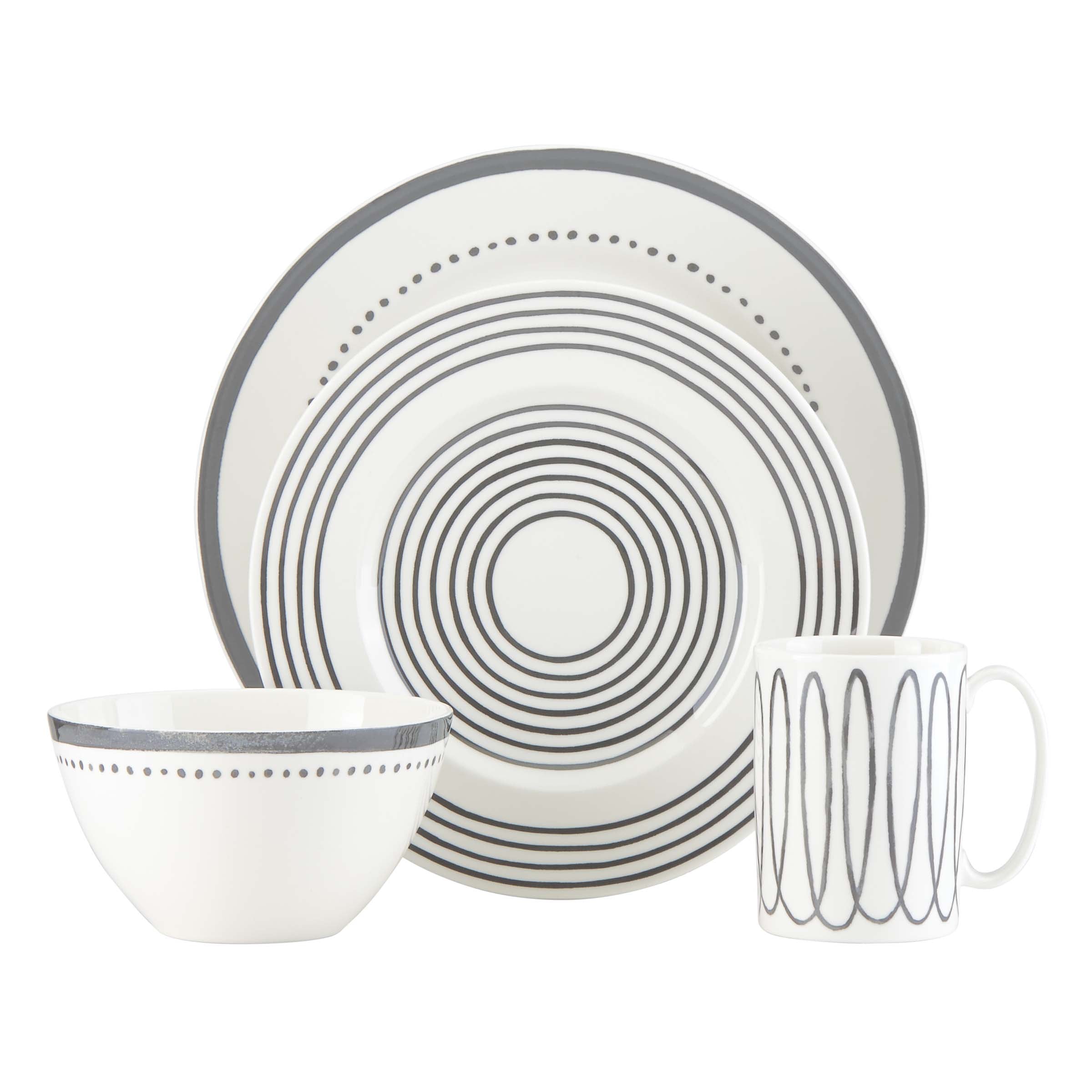 kate spade Charlotte Street West Porcelain 4-Piece Dinnerware Set