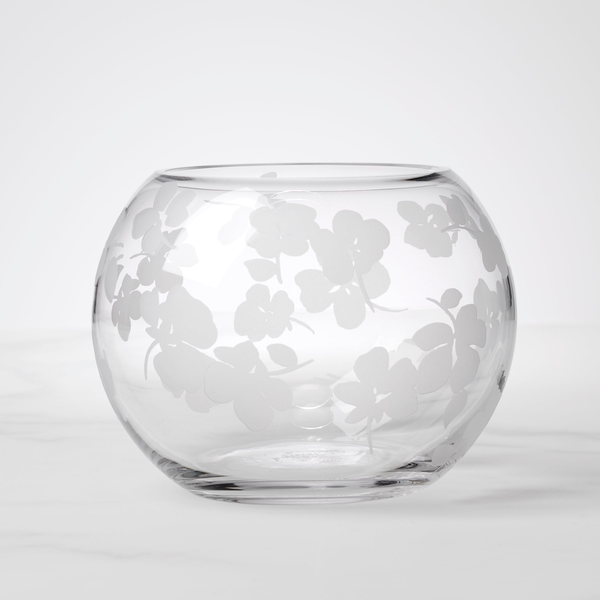Kate Spade Spring Pansies Glass Rose Bowl - Petite Floral Vase