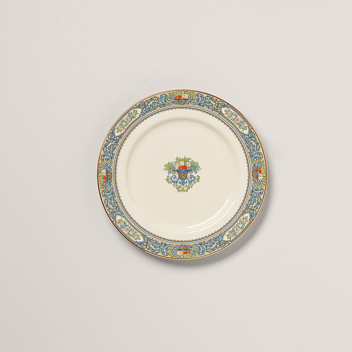 Autumn Porcelain Dinner Plate with 24k Gold Accents
