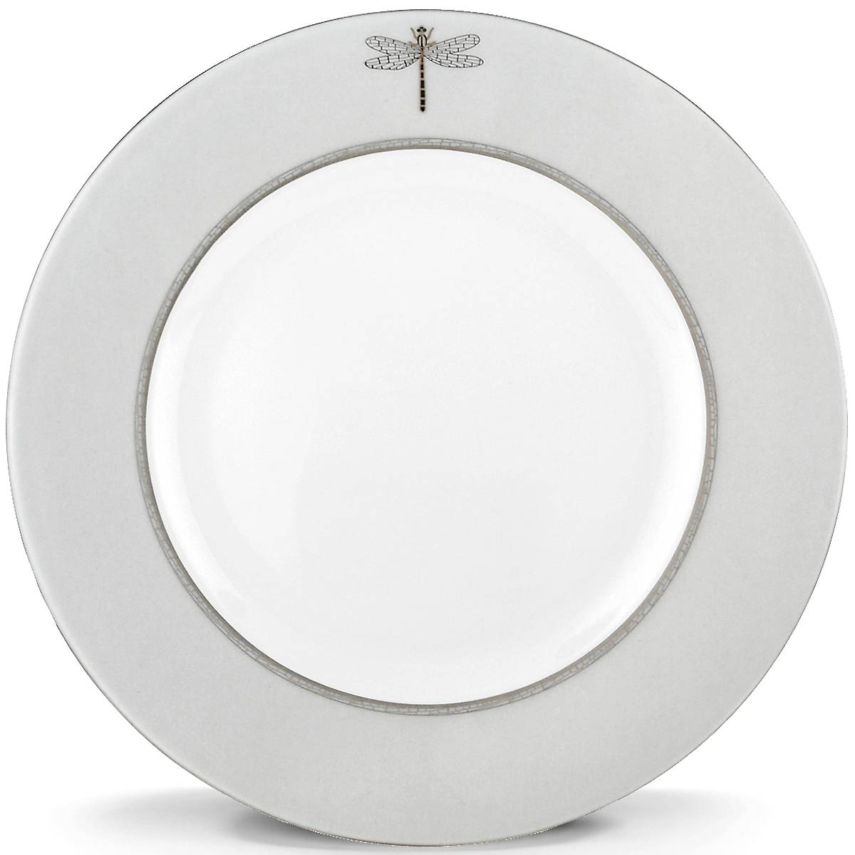 Kate Spade June Lane Dragonfly Dinner Plate - Elegant Platinum Accent