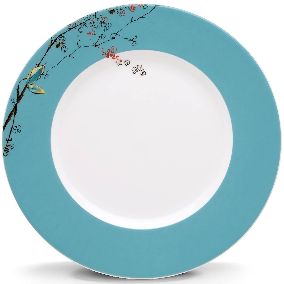 Porcelain Dinner Plate with Floral & Bird Design - Chirp