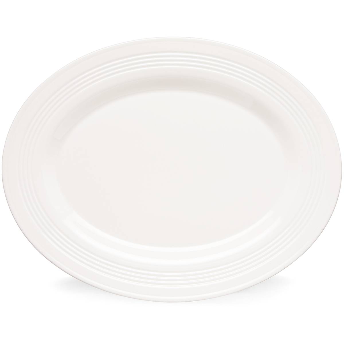 Porcelain Oval Serving Platter with Corrugated Design - Tin Can Alley