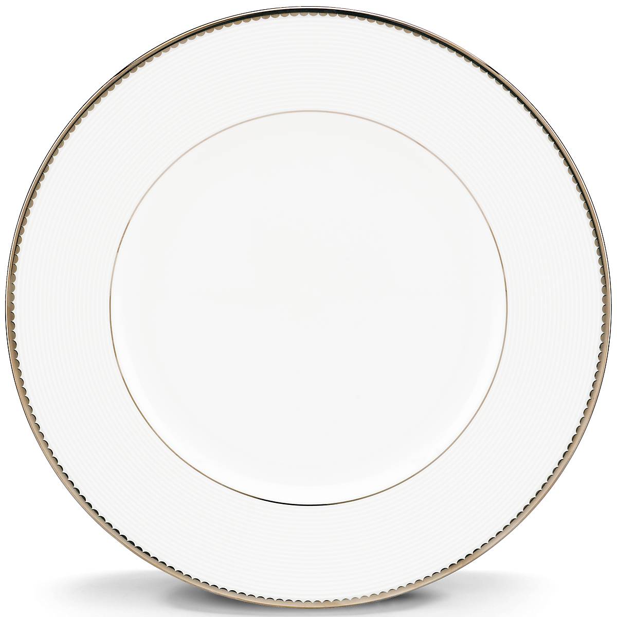 Sugar Pointe Bone China Dinner Plate with Platinum Accents