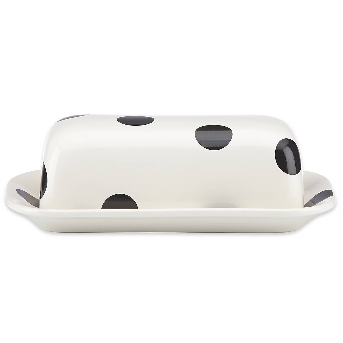 Kate Spade New York Deco Dot Ceramic Butter Dish with Lid