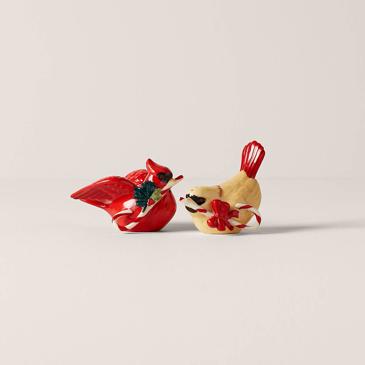 Winter Birds Salt and Pepper Shakers - Christmas Table Decor