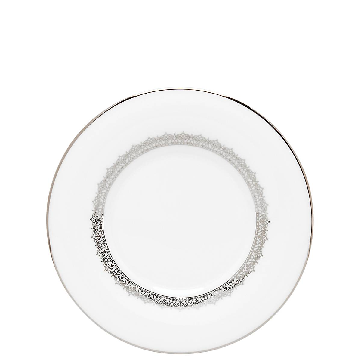 Lace Couture Bone China Saucer with Platinum Accent
