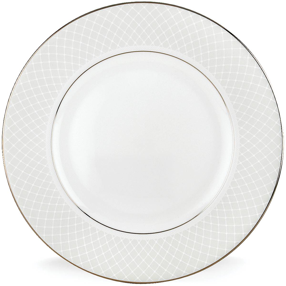 Venetian Lace Platinum Trim Bone China Dinner Plate
