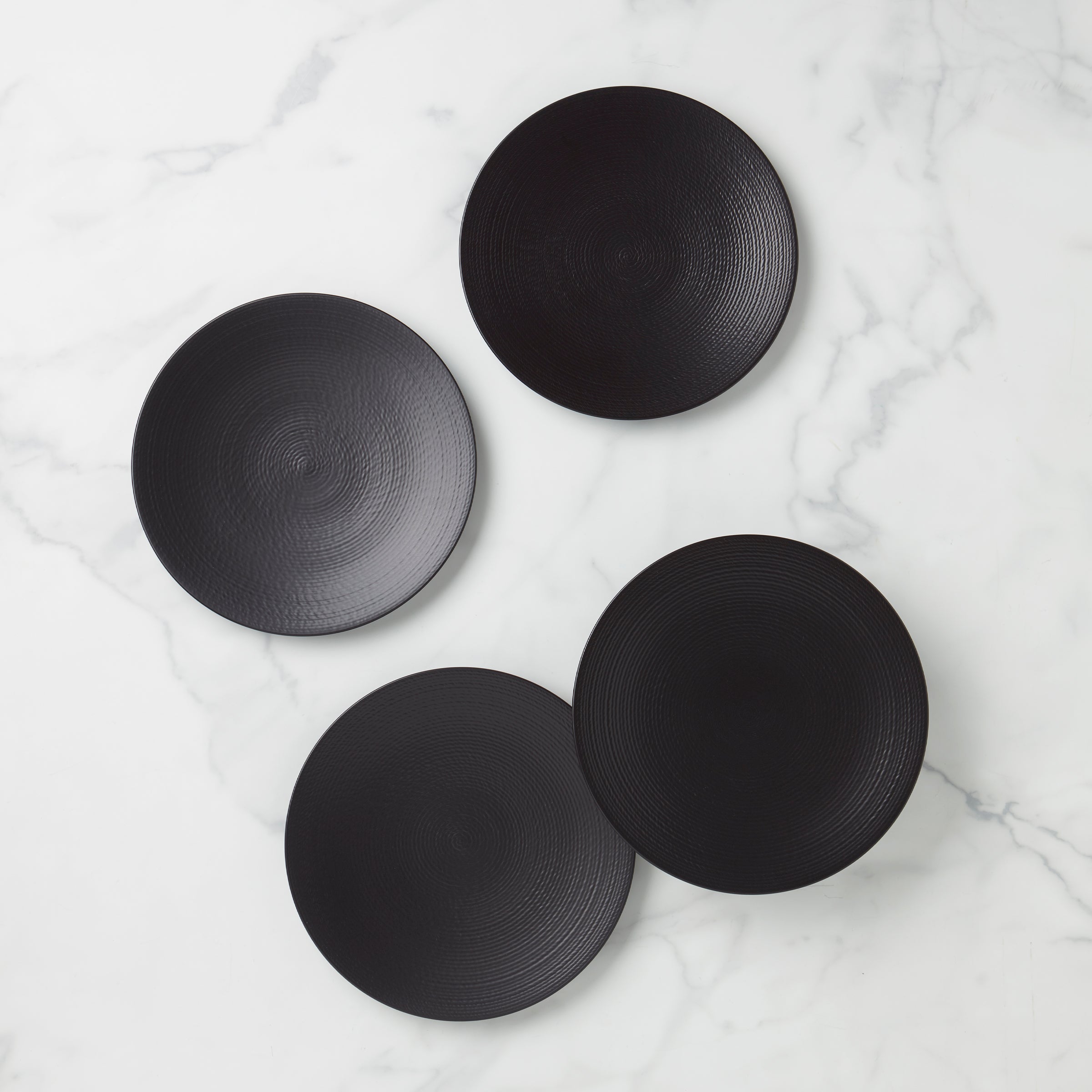 LX Collective Matte Black Textured Accent Plates - Set of 4