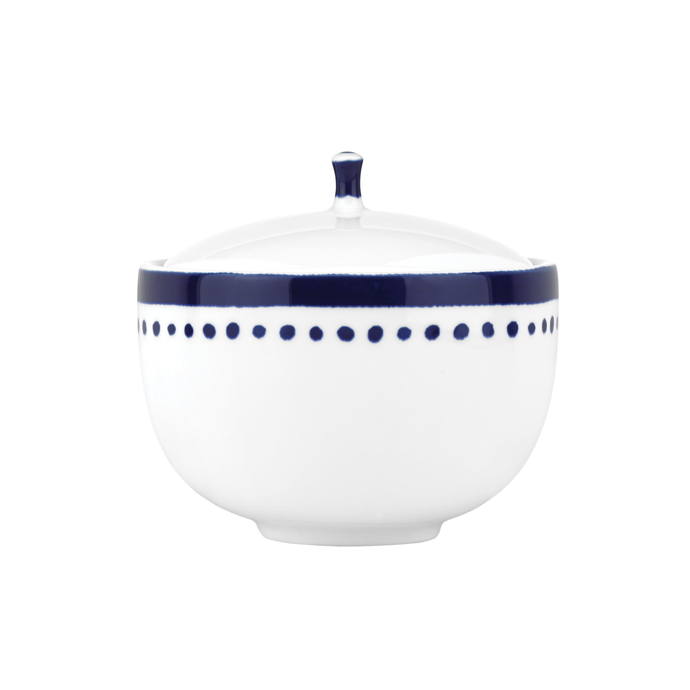 Charlotte Street Ceramic Sugar Bowl with Lid - Microwave & Dishwasher Safe