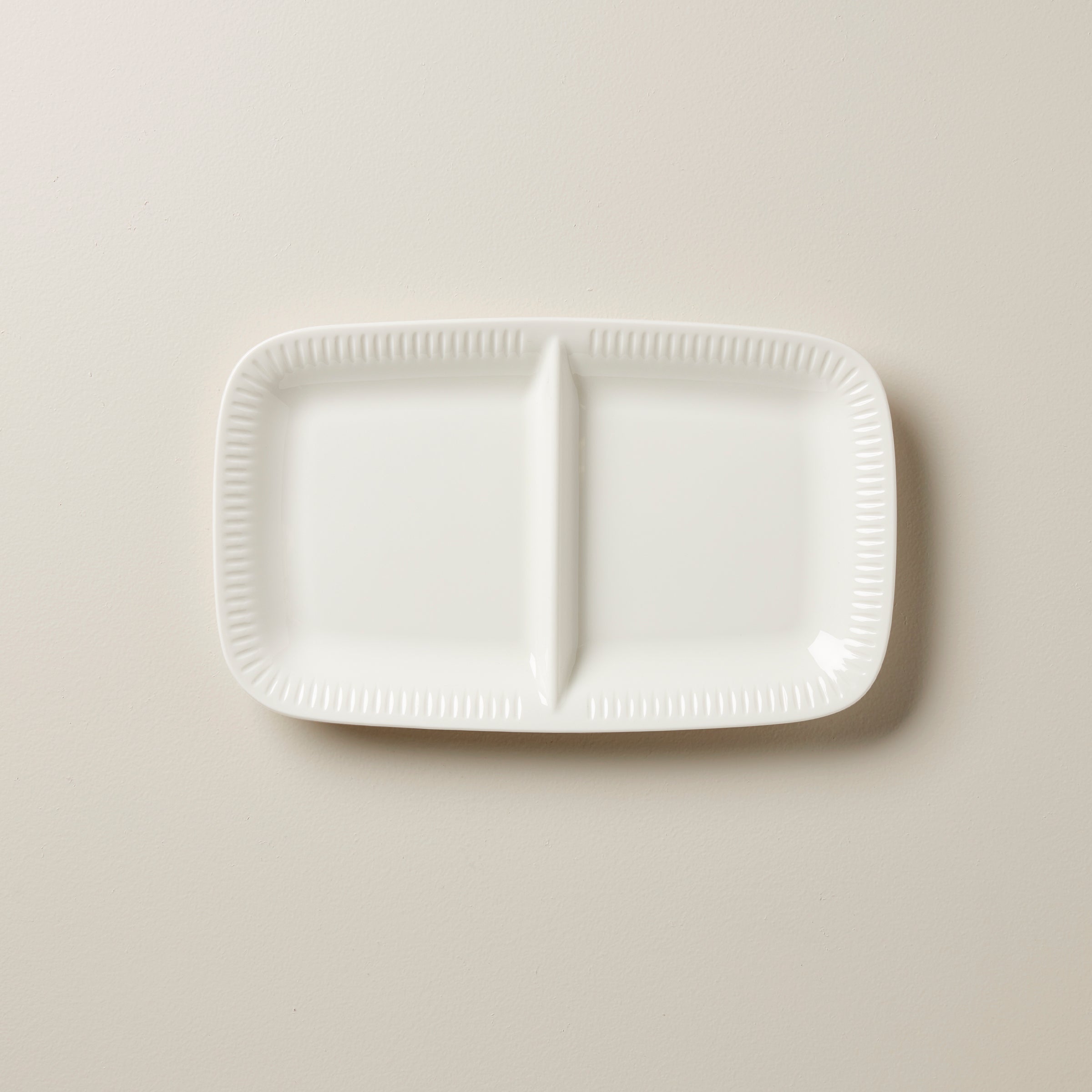 White Porcelain Divided Serving Platter - Profile Collection