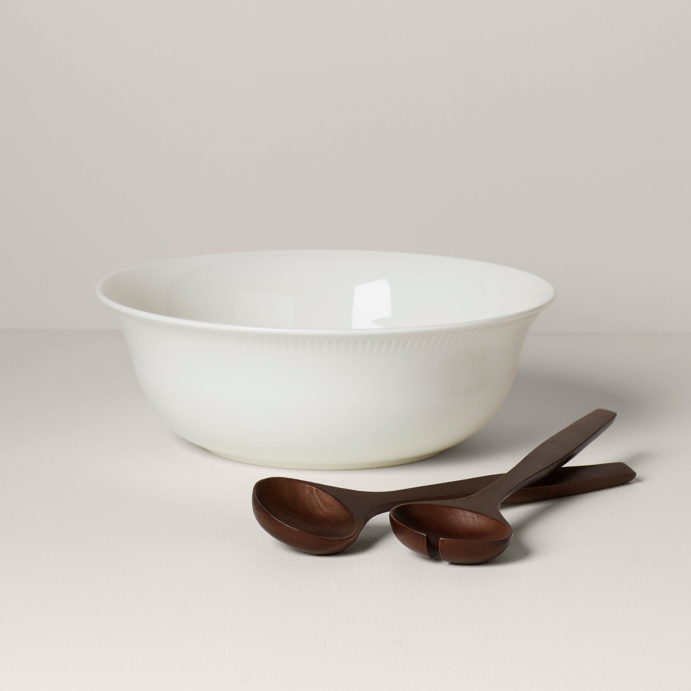 Porcelain Salad Bowl & Server Set – Profile Collection White Serveware
