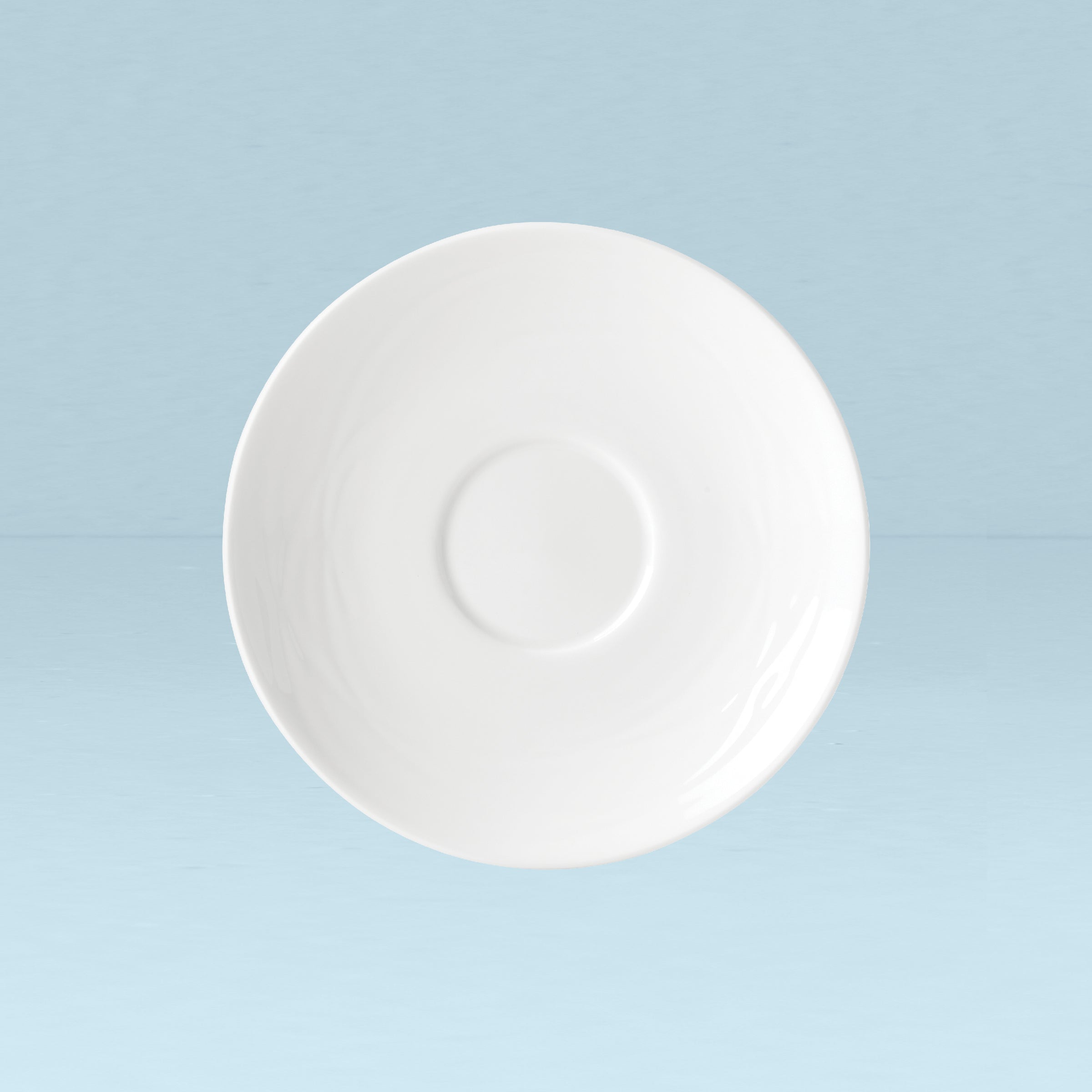 Handcrafted Rimmed Saucer Plate with Decorative Wave Design