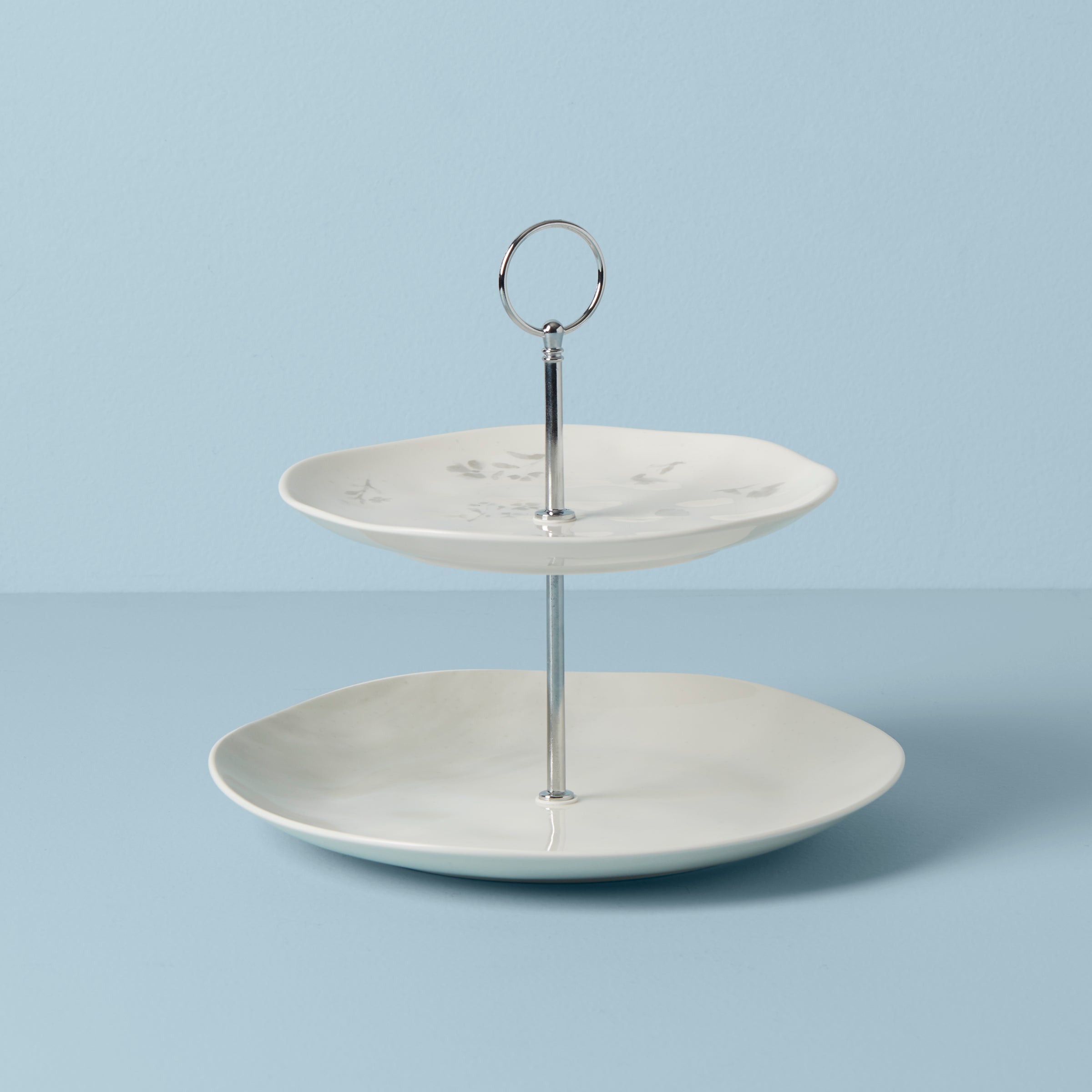 Oyster Bay Porcelain 2-Tiered Serving Platter