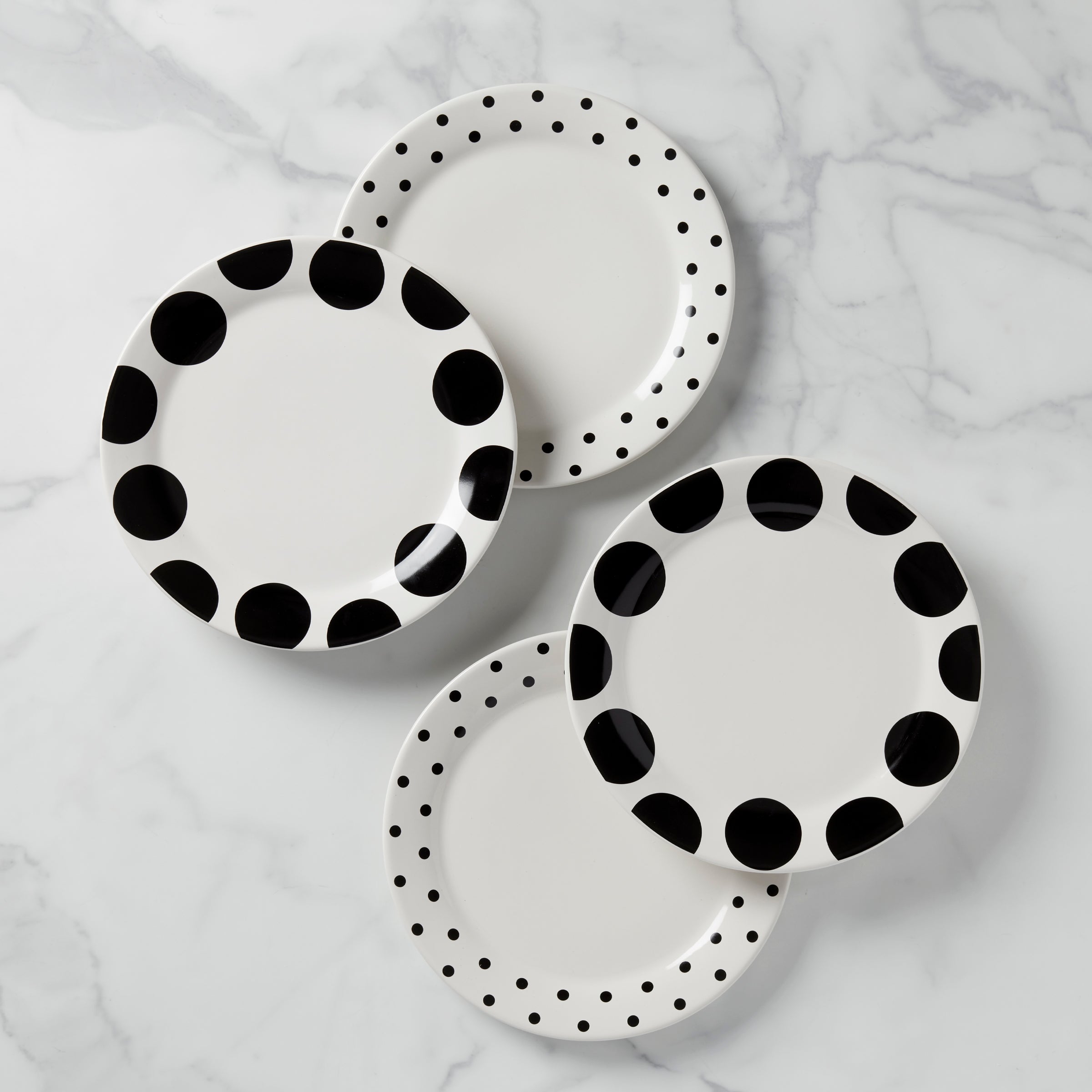On The Dot Whimsical Dinner Plates - Set of 4