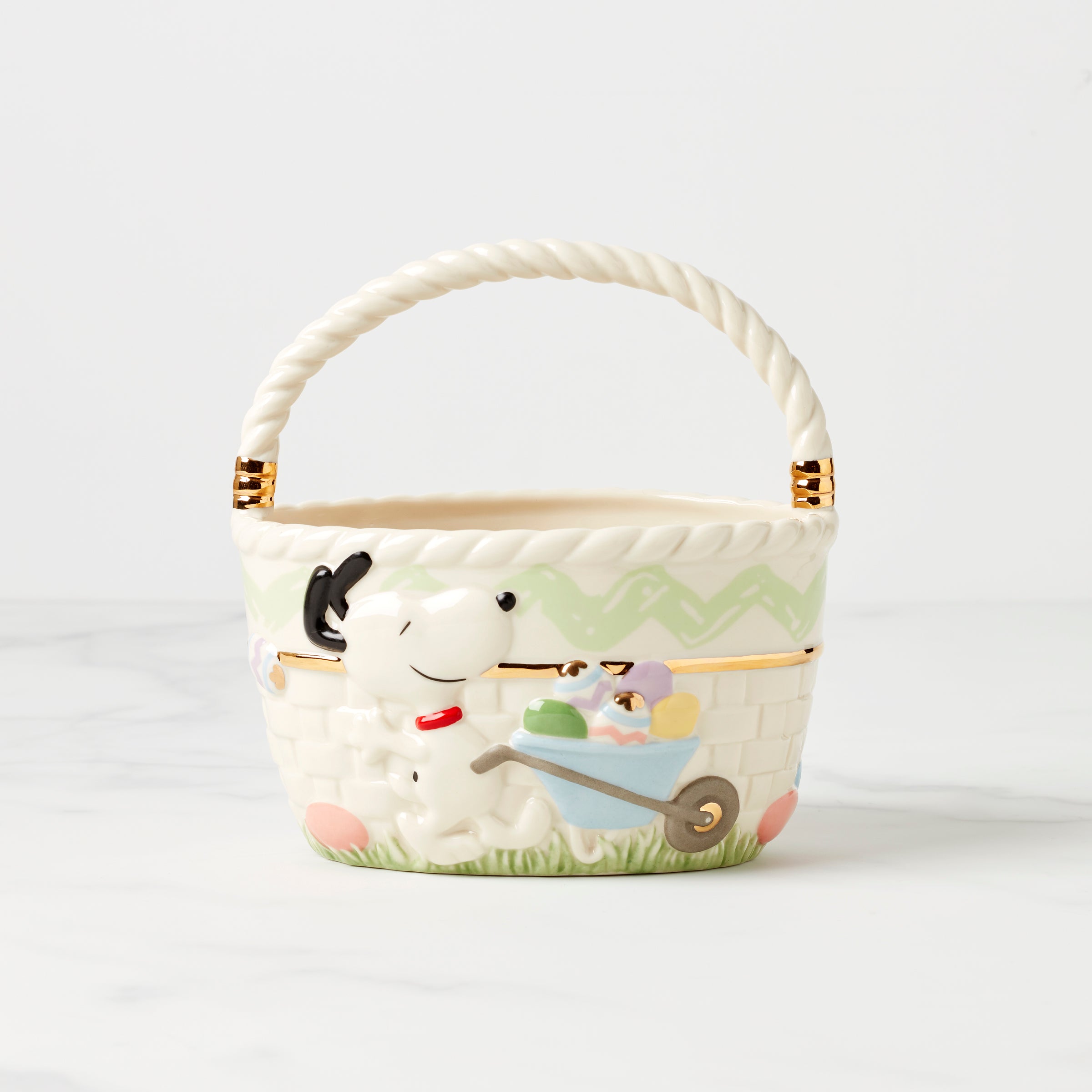 Snoopy & Woodstock Porcelain Easter Basket for Treats