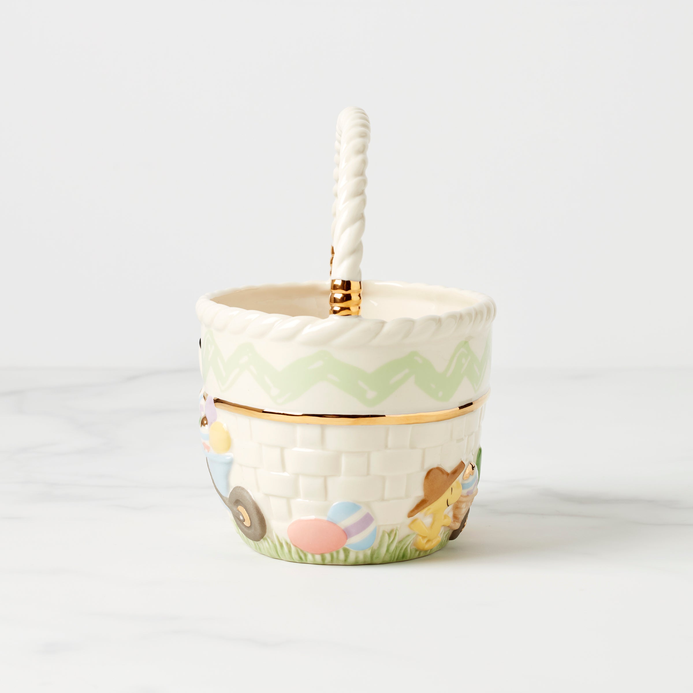 Snoopy & Woodstock Porcelain Easter Basket for Treats