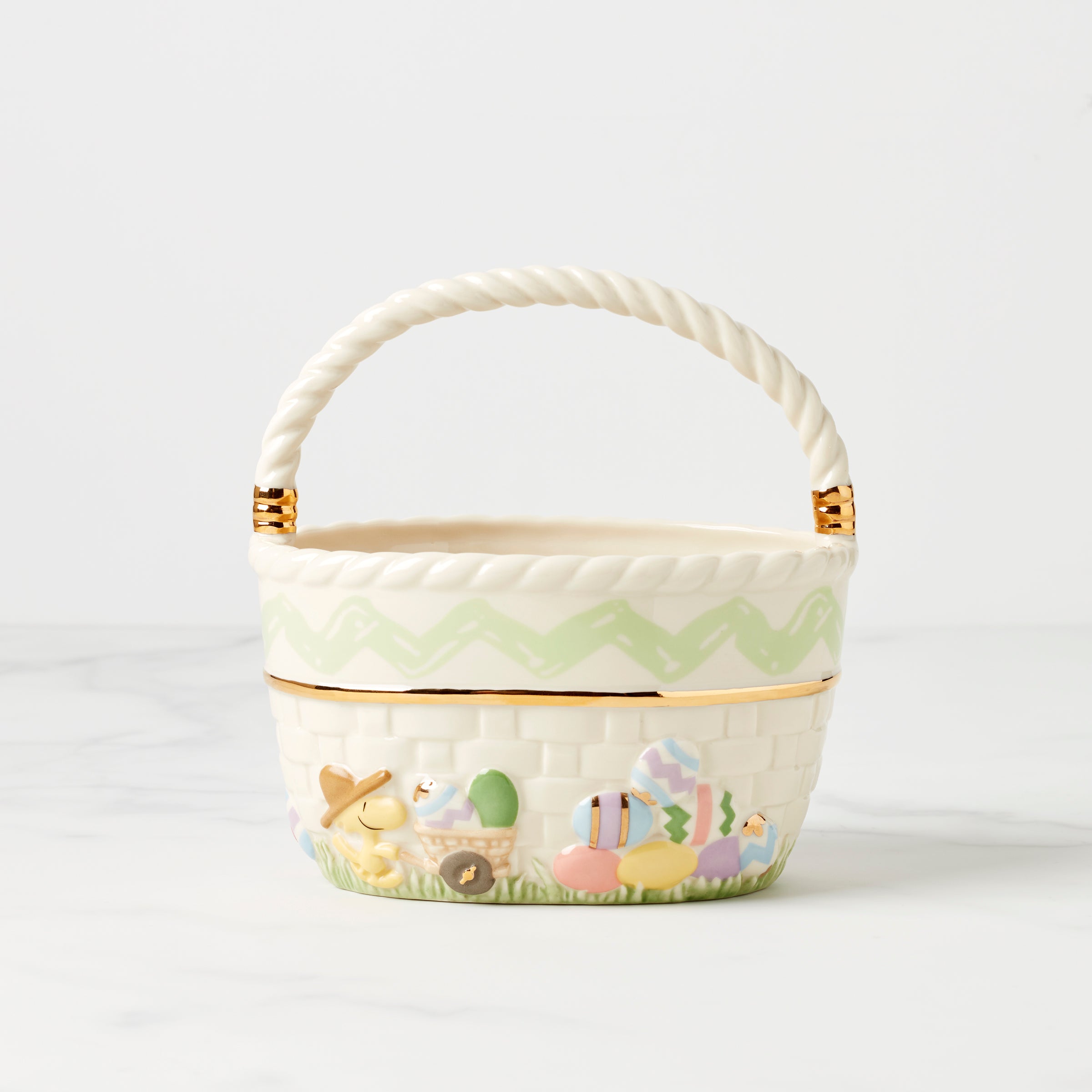 Snoopy & Woodstock Porcelain Easter Basket for Treats