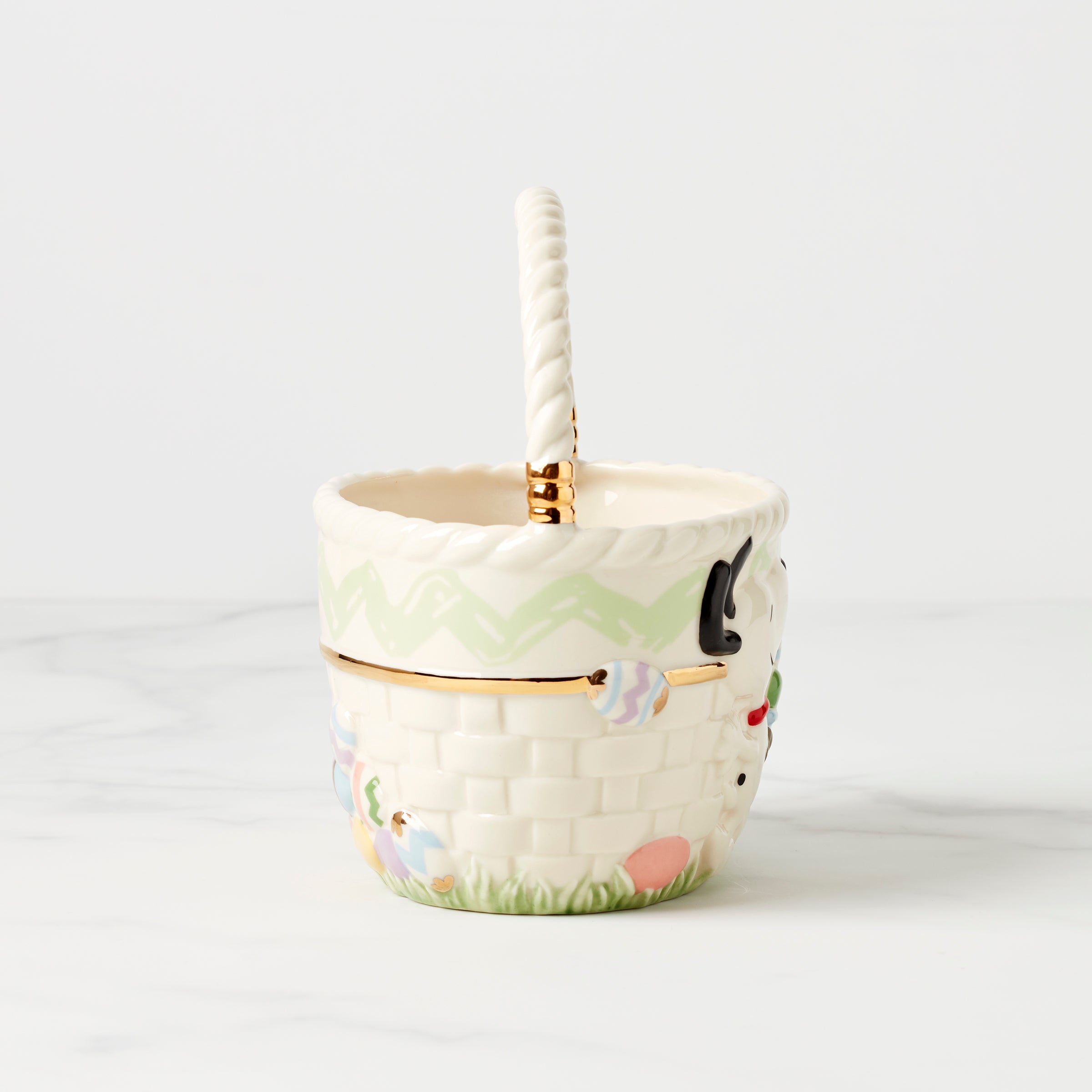 Snoopy & Woodstock Porcelain Easter Basket for Treats