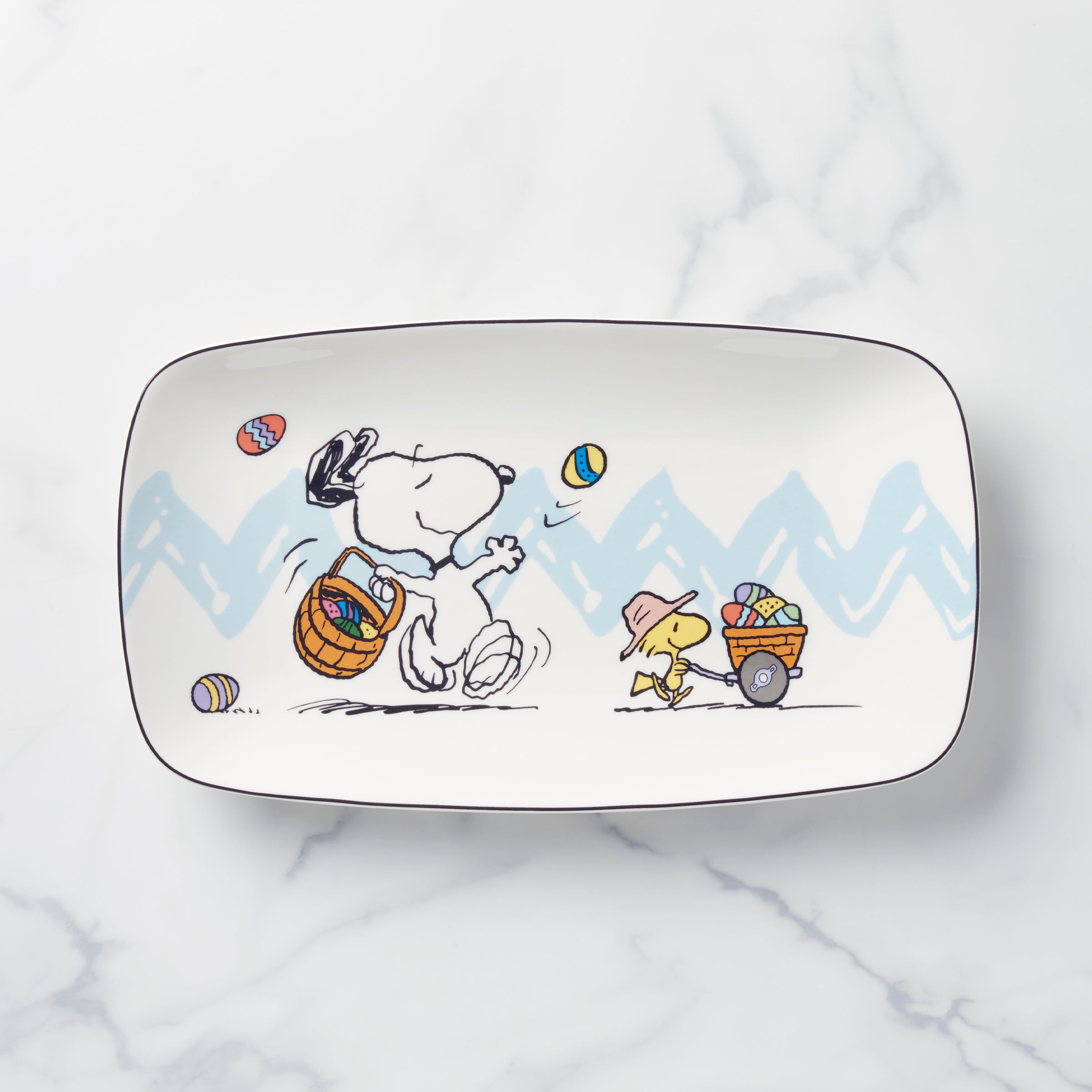 Snoopy Easter Serving Tray with Woodstock Design
