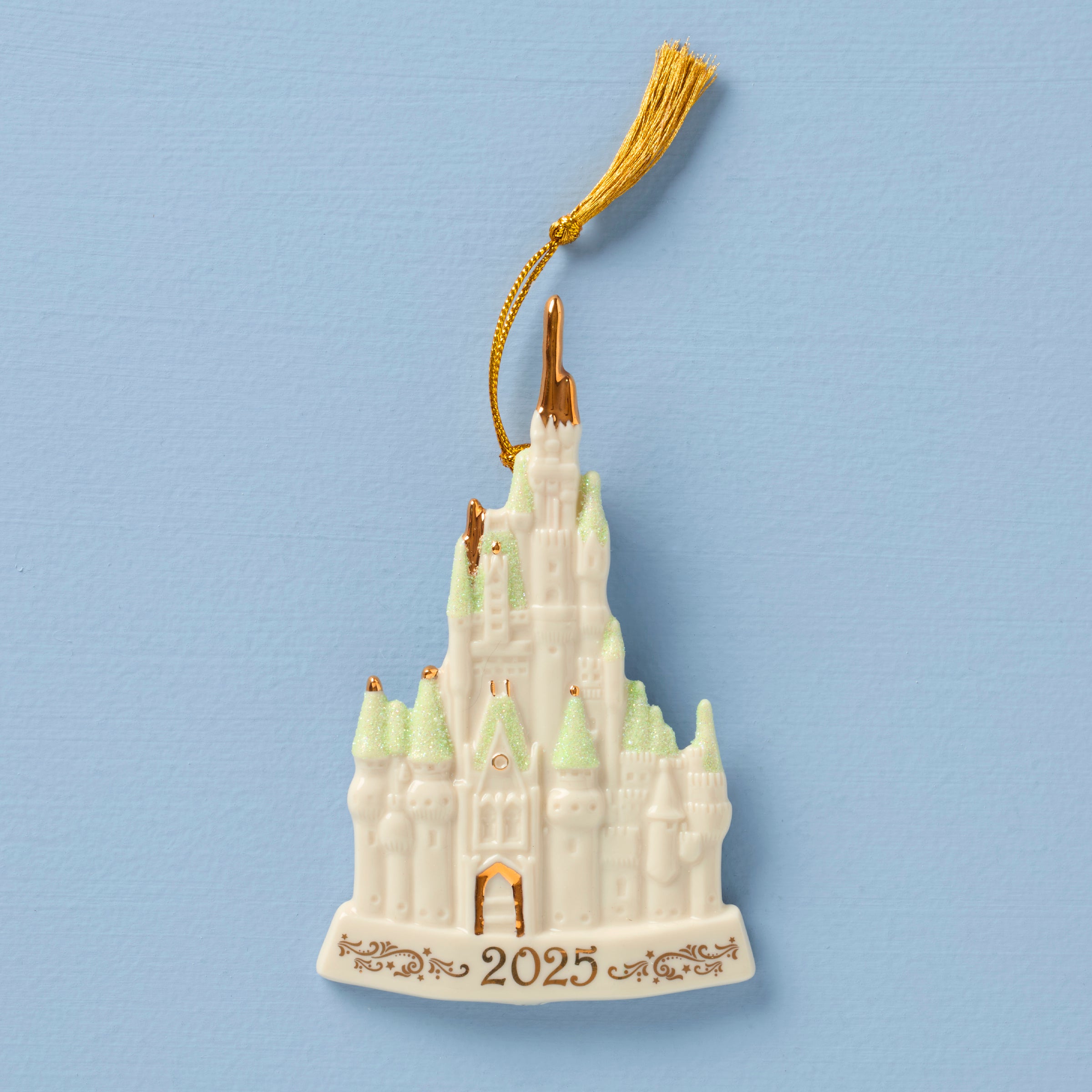 Disney Cinderella Castle 2025 Christmas Ornament - White & Gold