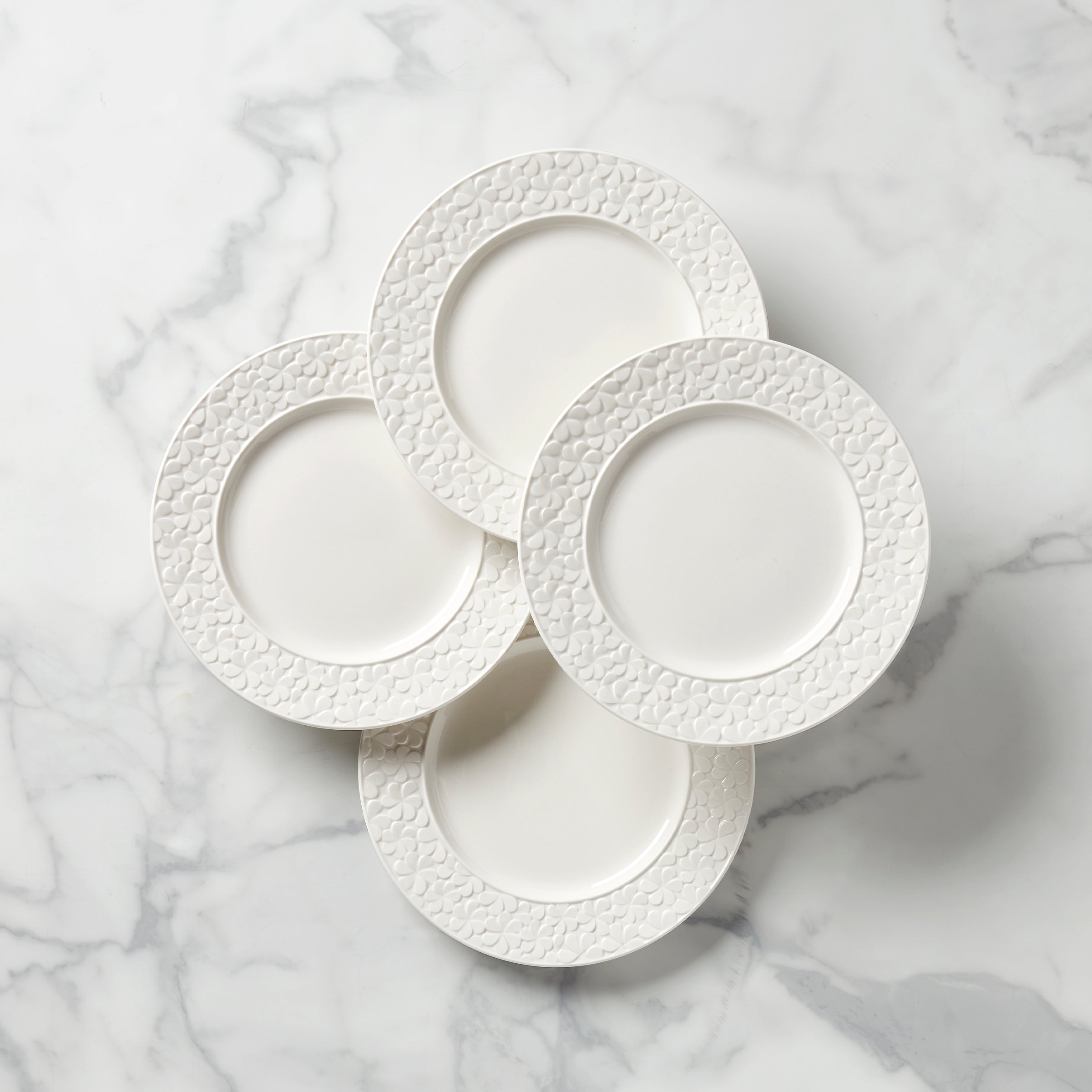Blossom Lane Floral Porcelain Accent Plates - Set of 4