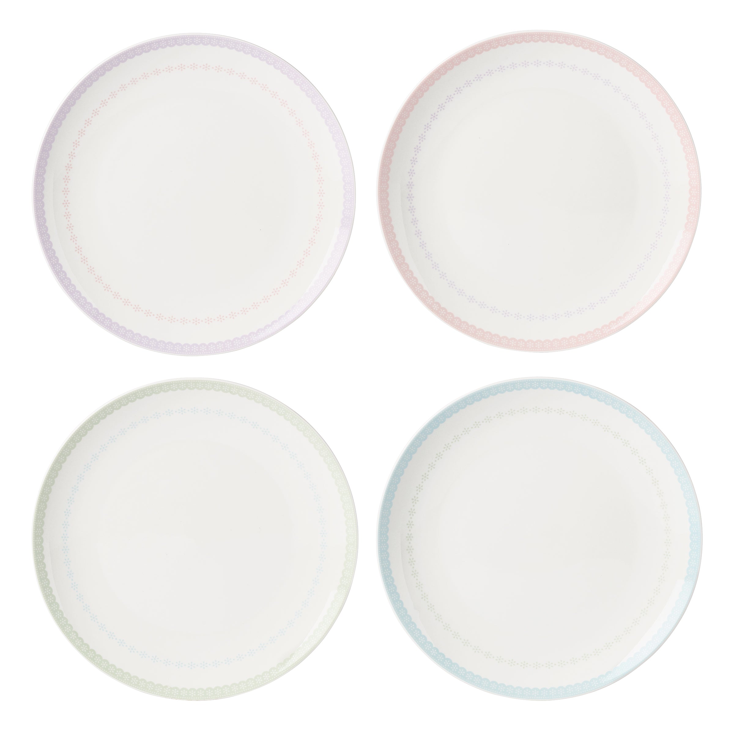 Easter Bunny Hop Porcelain Dinner Plates - Set of 4