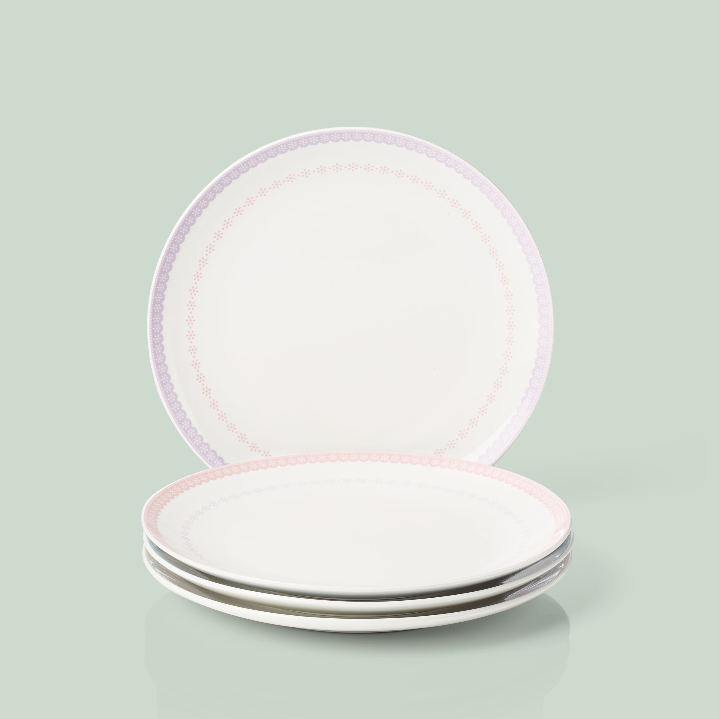 Easter Bunny Hop Porcelain Dinner Plates - Set of 4