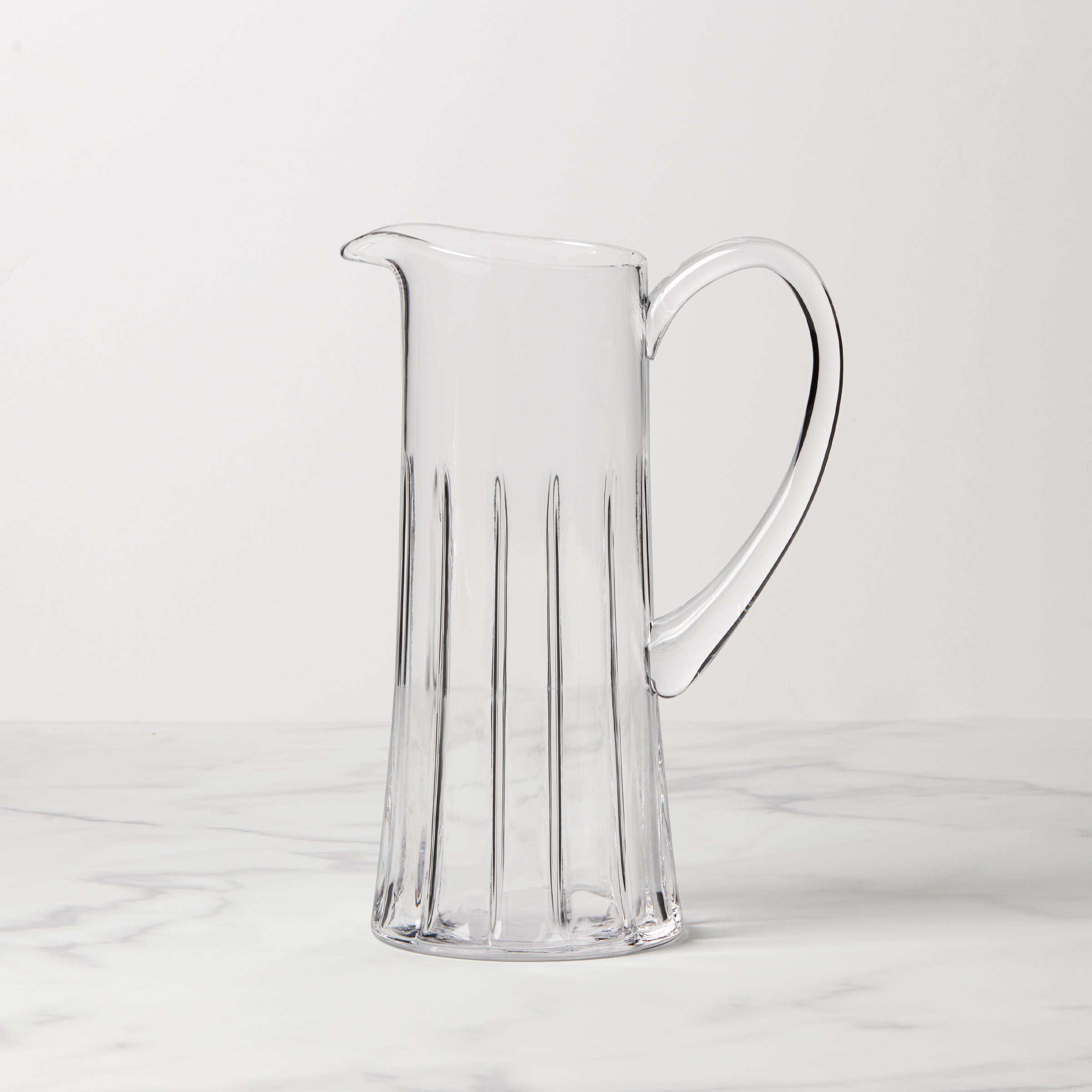 French Perle Handblown Glass Pitcher - Artisanal Kitchenware