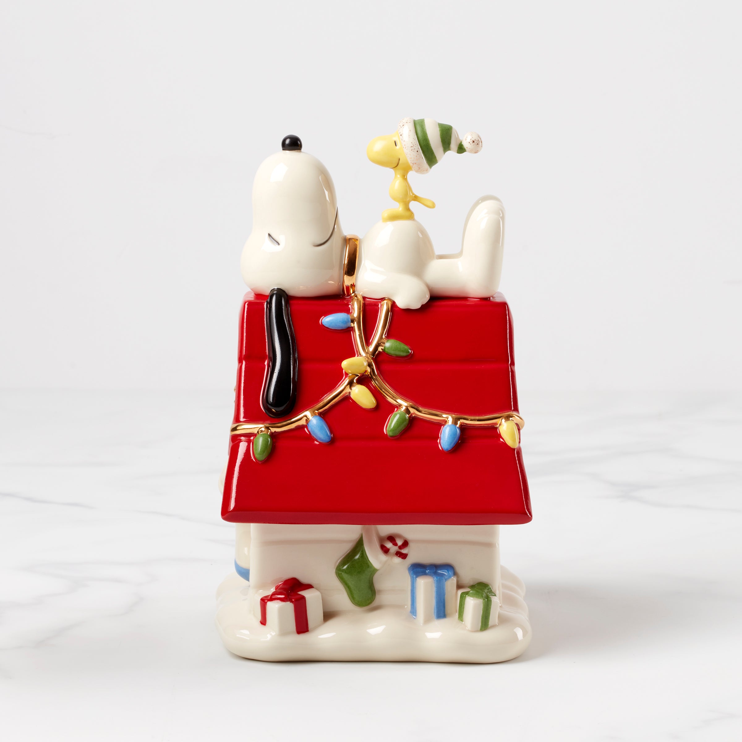 Snoopy Christmas Candy Dish with Woodstock - Peanuts Holiday Decor