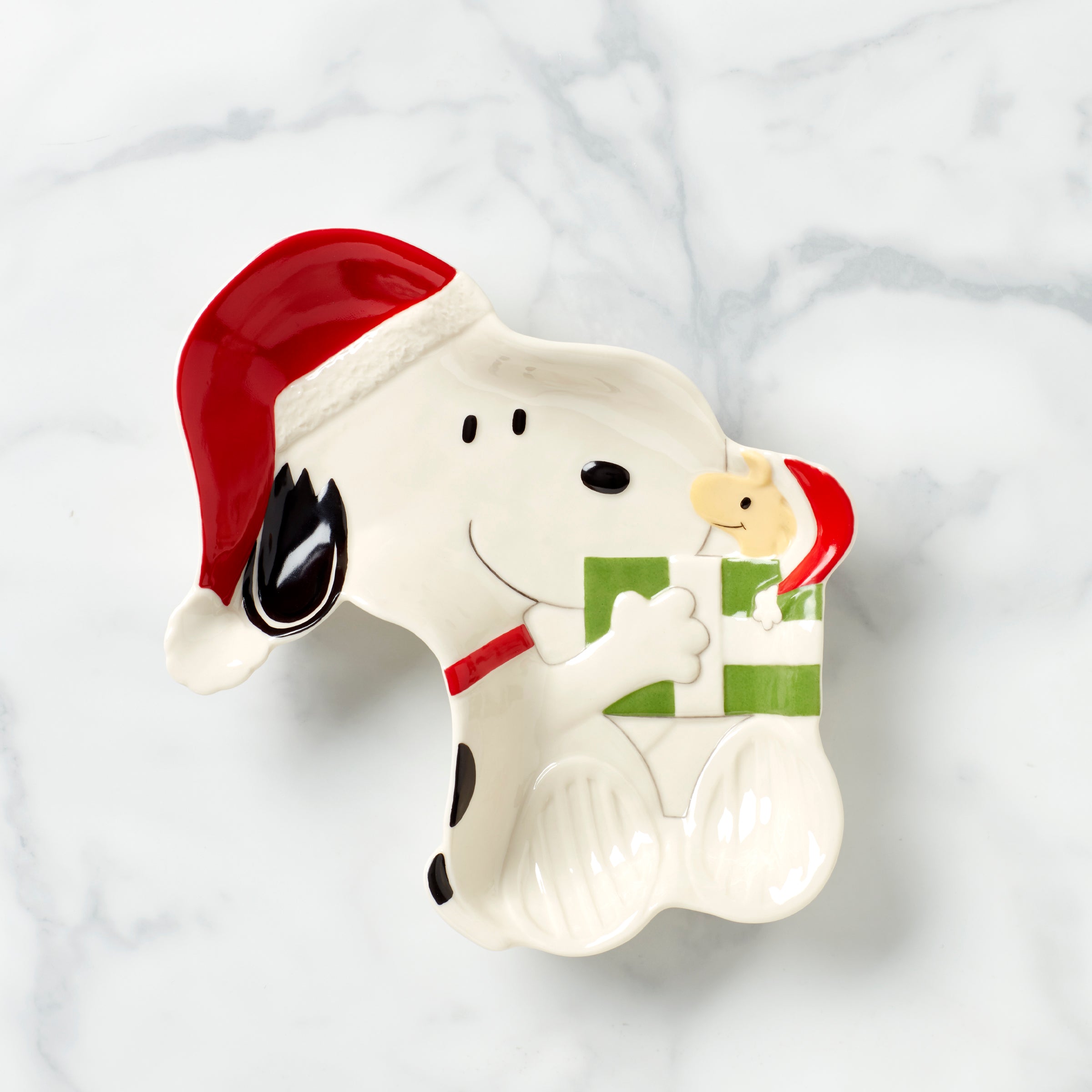 Snoopy Christmas Candy Dish with Woodstock - Peanuts Holiday Decor