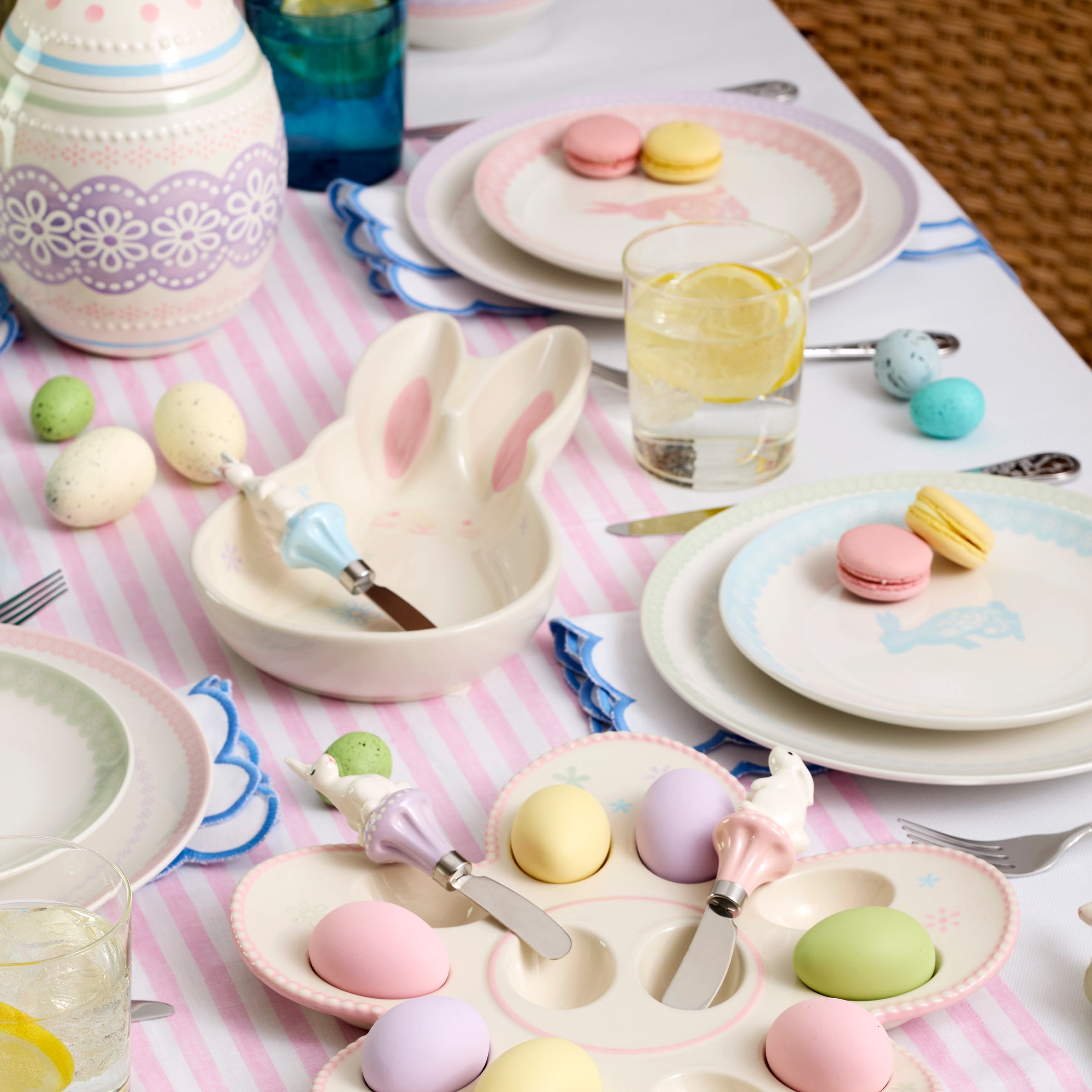 Easter Bunny Porcelain Accent Plates - Set of 4