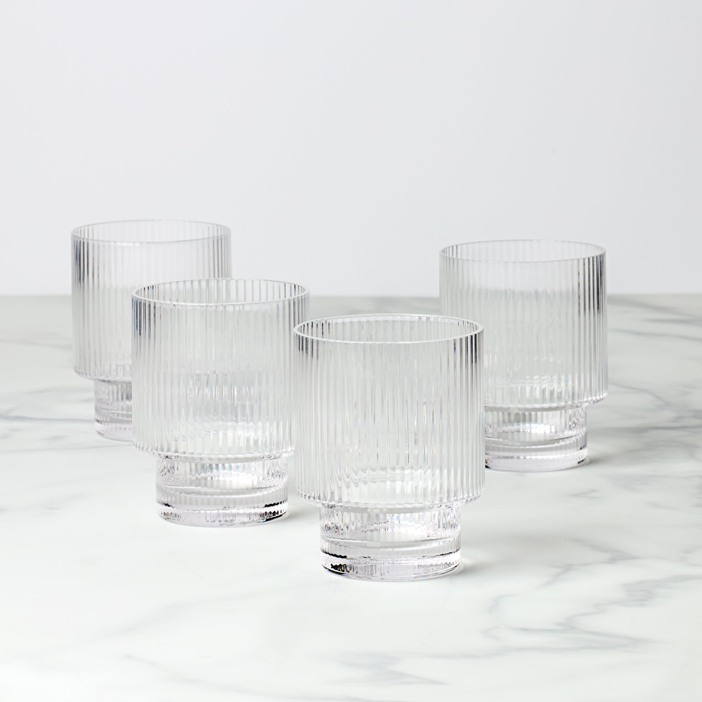 Modulus Stackable Tumblers Set of 4 - Zen Textured Design