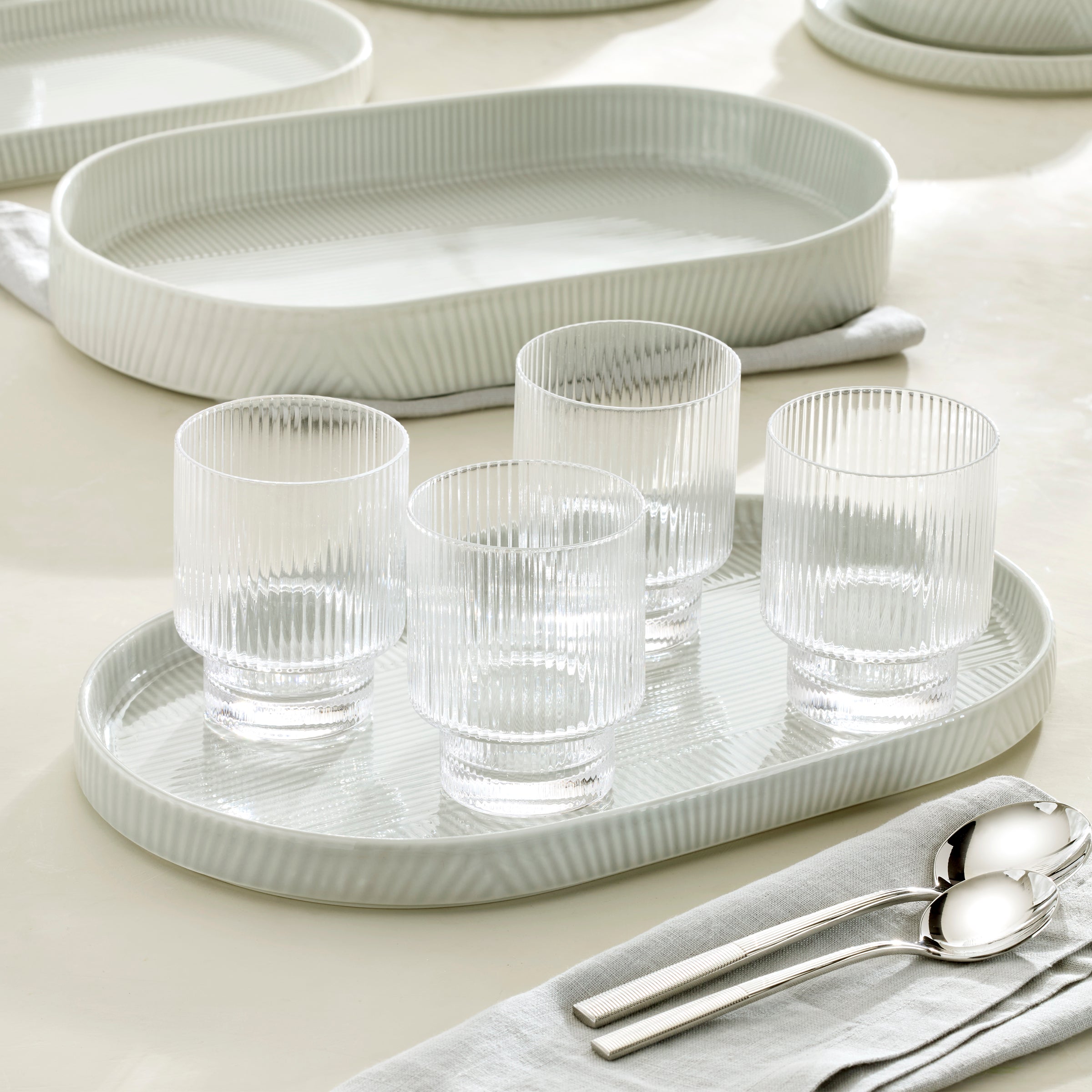 Modulus Stackable Tumblers Set of 4 - Zen Textured Design