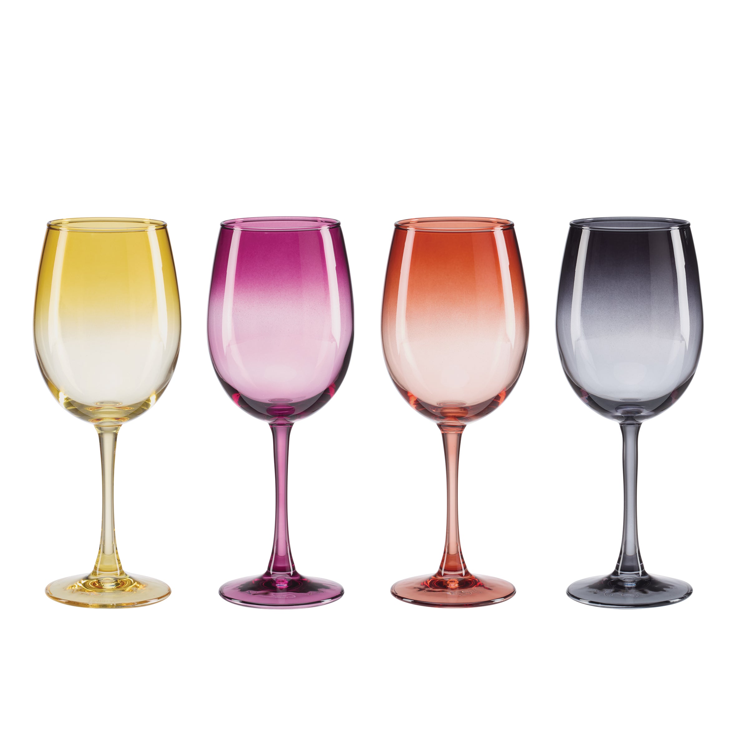 Golden Hour Ombre Wine Glasses - Set of 4 for Cocktails & Brunch