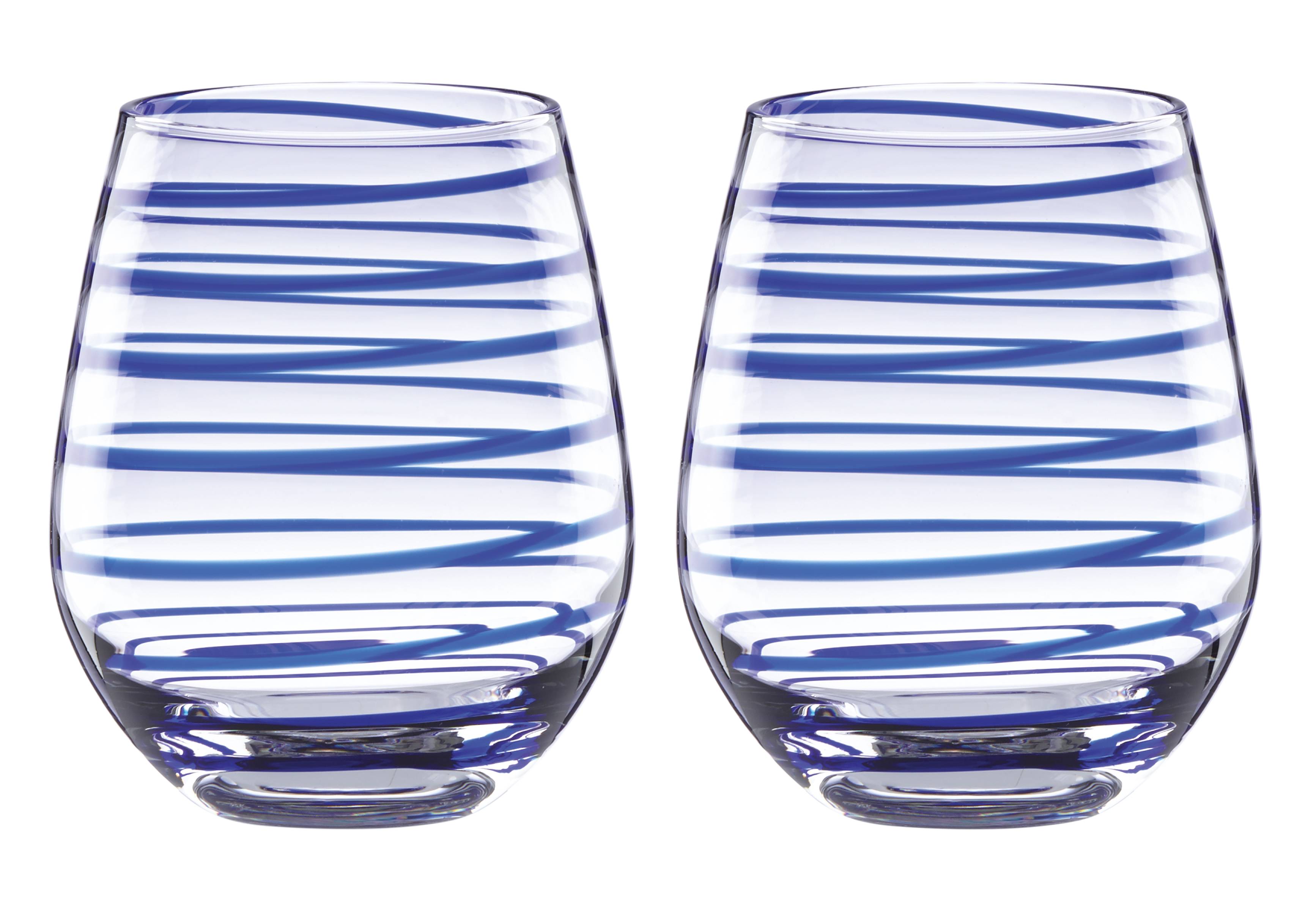 Kate Spade Charlotte Street Stemless Wine Glasses - Set of 2