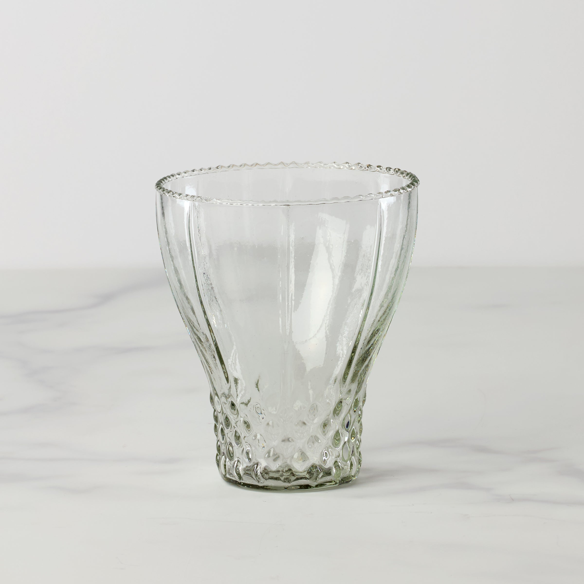 Handmade Ruffled Bell Glass for Tea – Artisan Crafted