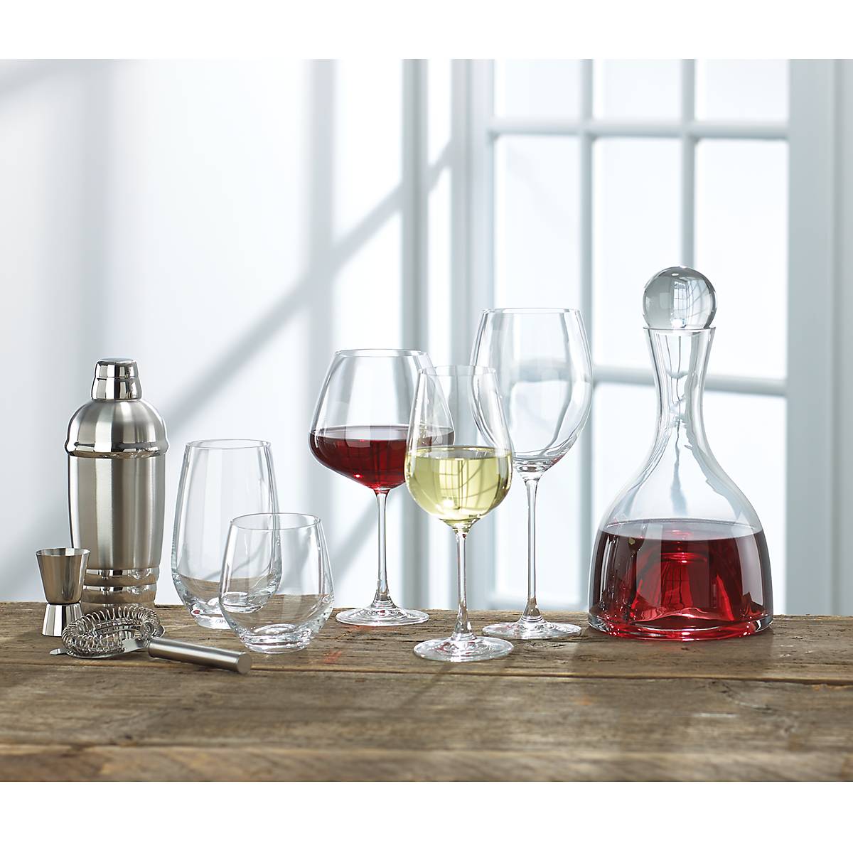 Tuscany Classics 4-Piece Pinot Grigio Crystal Glass Set - Dishwasher Safe