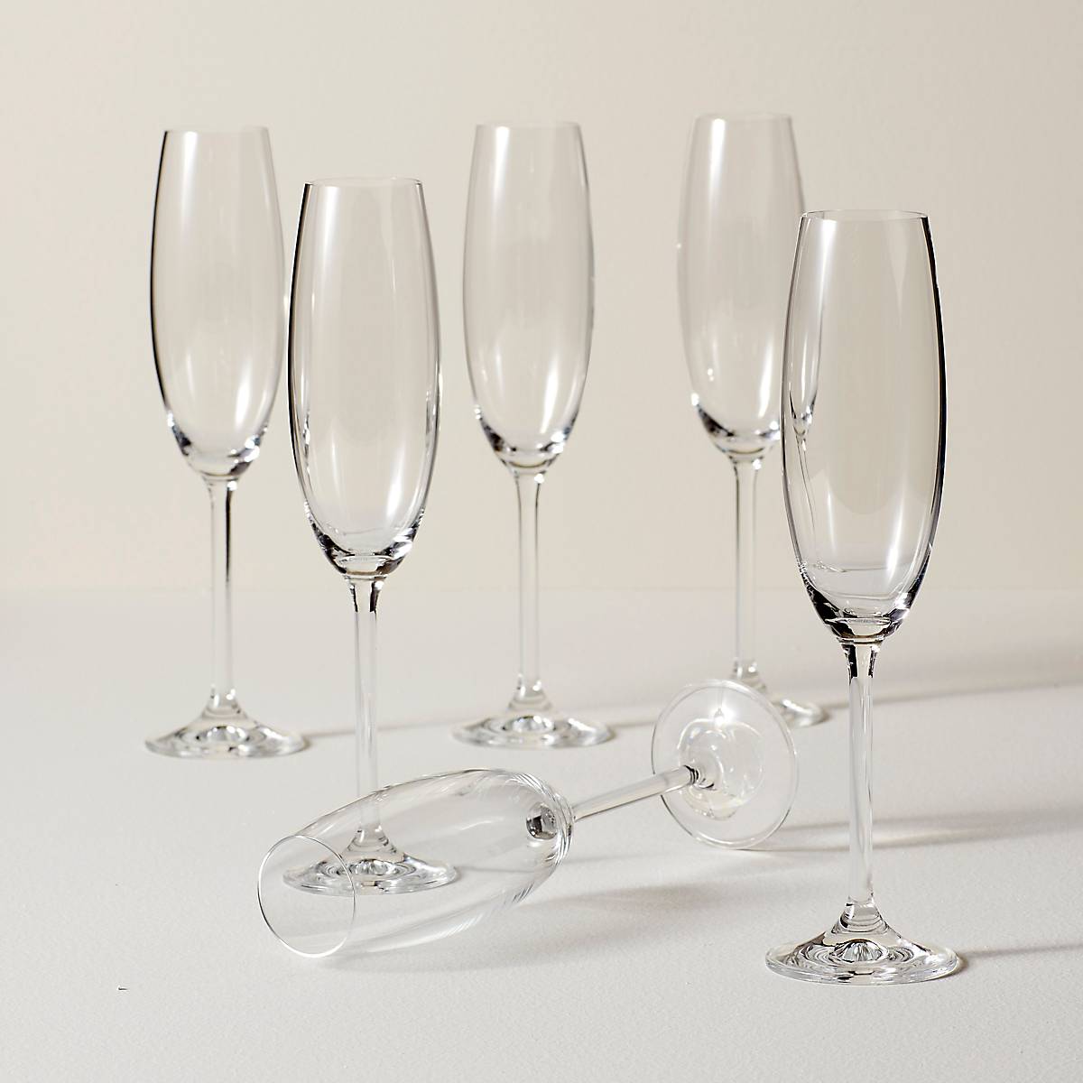 Tuscany Classics 6-Piece Elegant Champagne Flute Glass Set