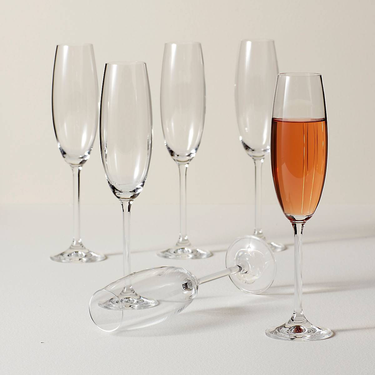 Tuscany Classics 6-Piece Elegant Champagne Flute Glass Set