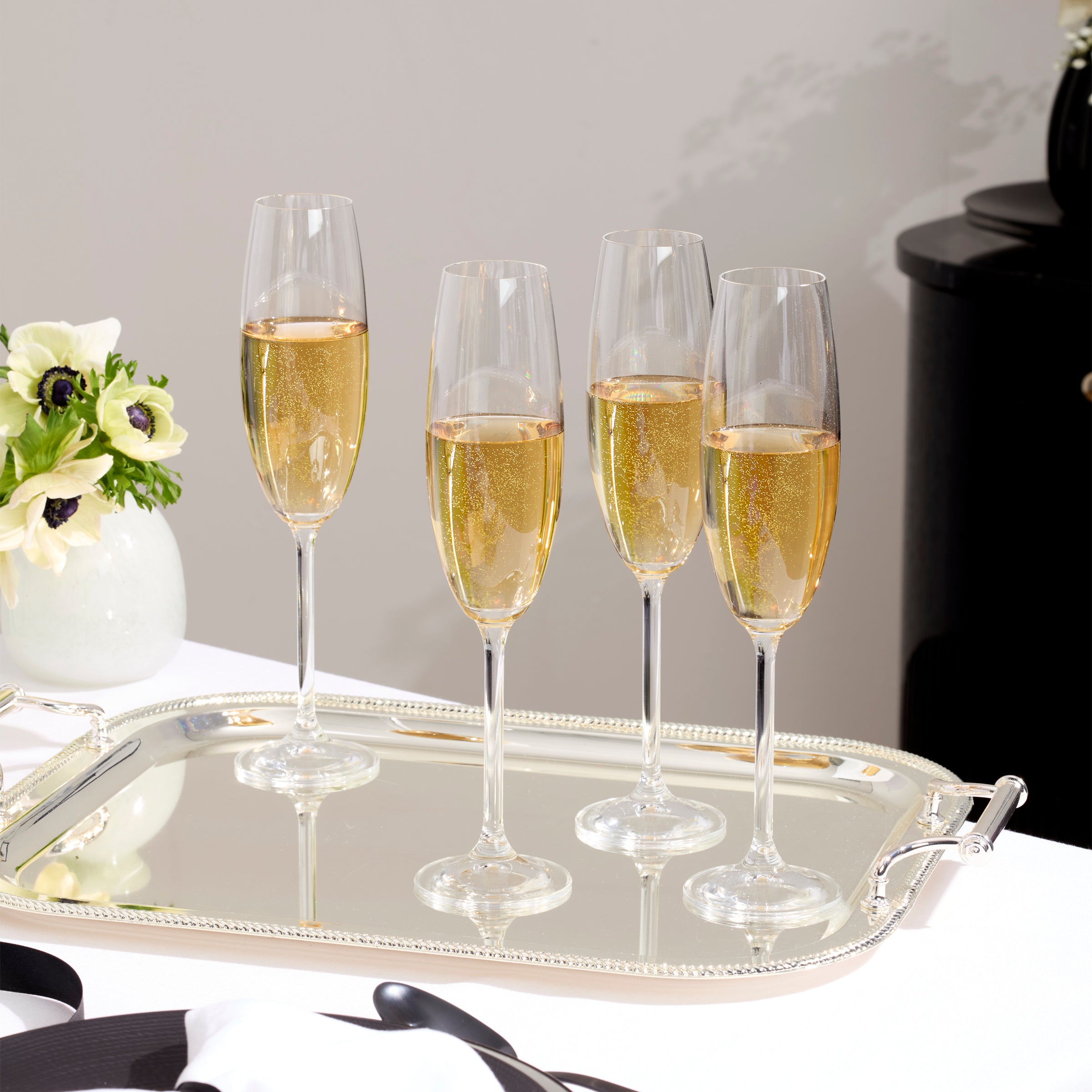 Tuscany Classics 6-Piece Elegant Champagne Flute Glass Set