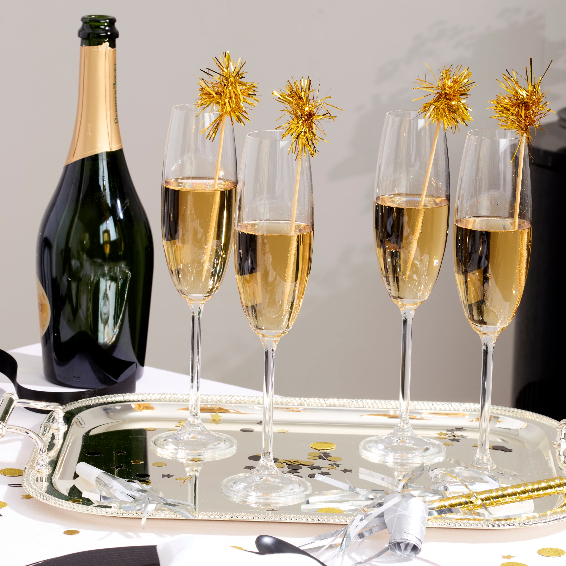 Tuscany Classics 6-Piece Elegant Champagne Flute Glass Set