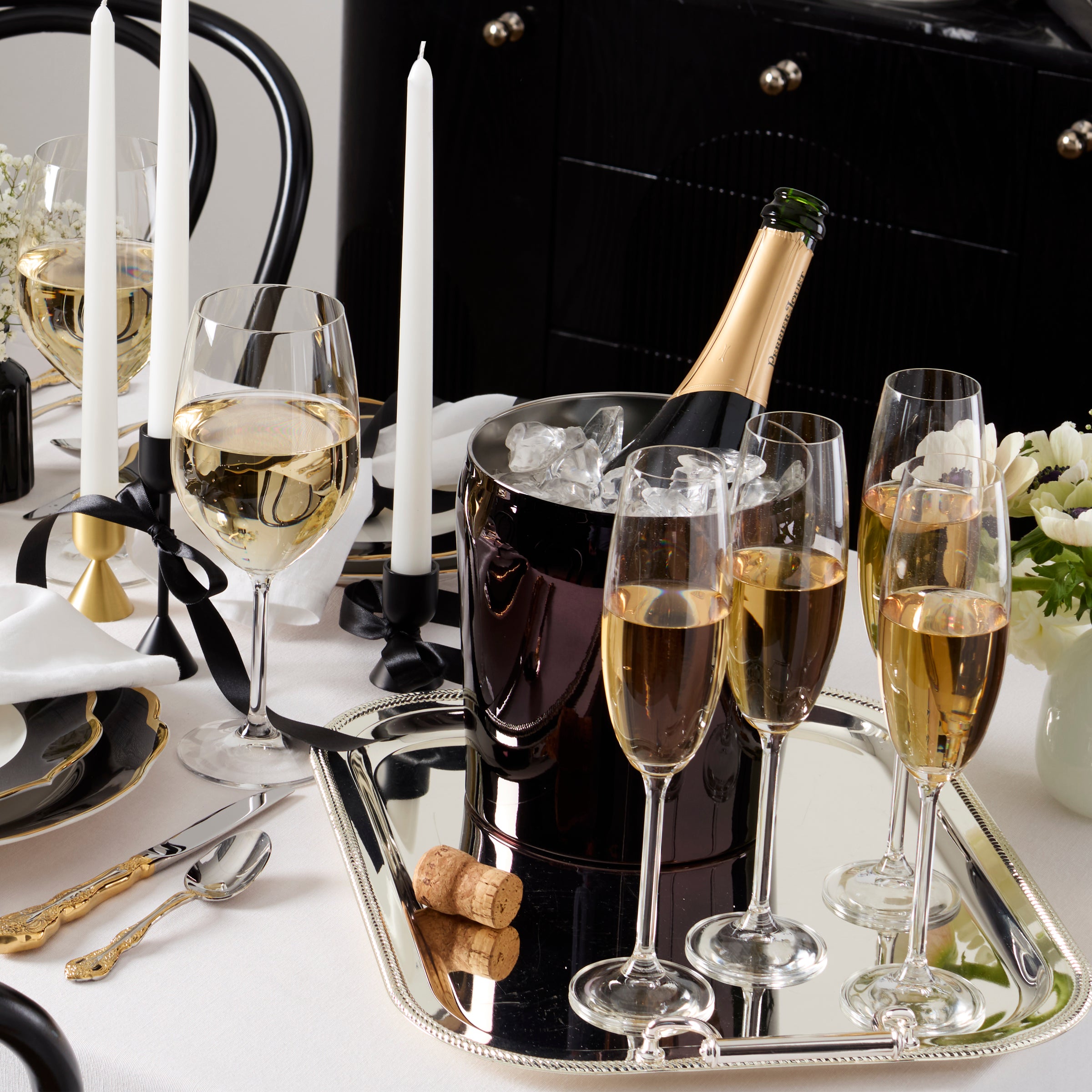 Tuscany Classics 6-Piece Elegant Champagne Flute Glass Set