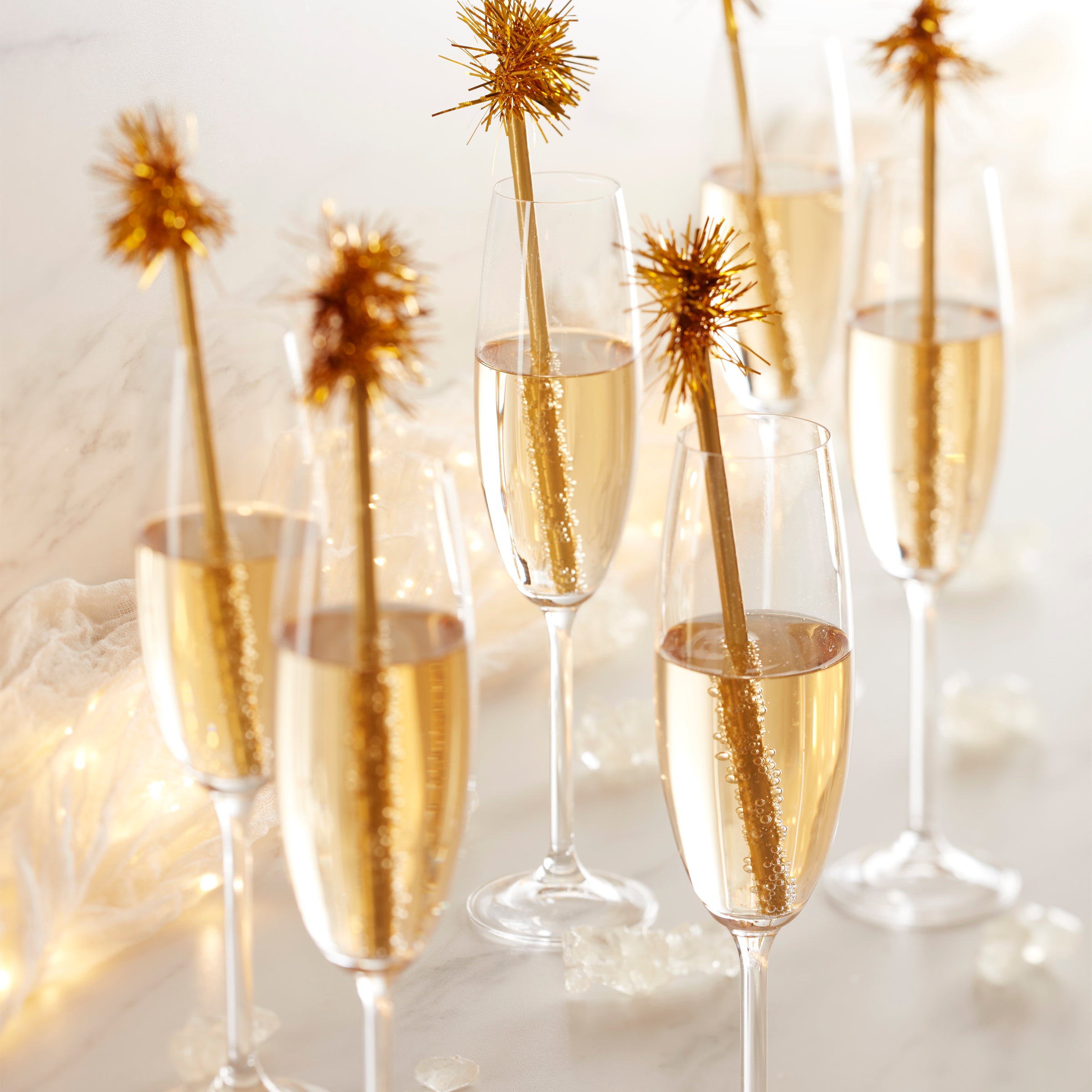 Tuscany Classics 6-Piece Elegant Champagne Flute Glass Set