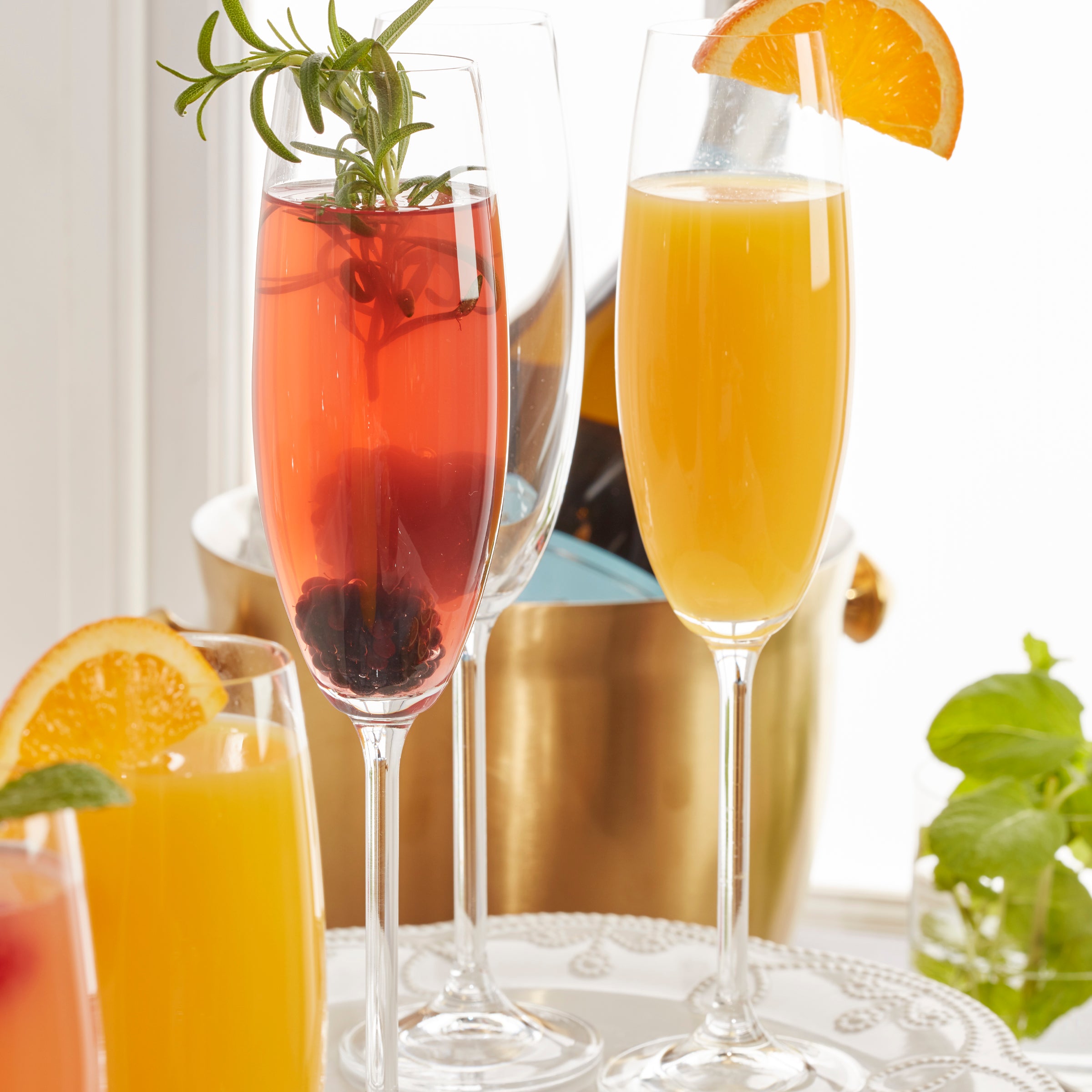 Tuscany Classics 6-Piece Elegant Champagne Flute Glass Set